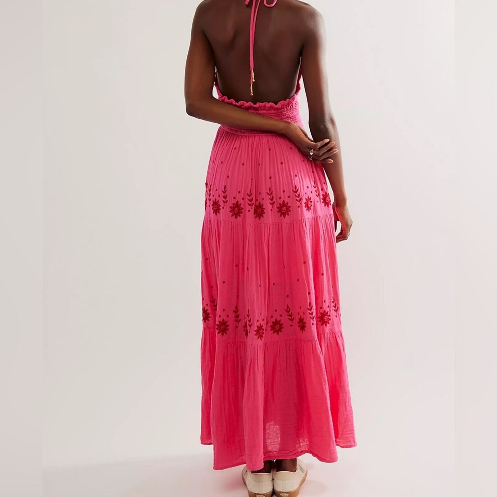 Free People 🎉LAST PIECE🎉FREE PEOPLE Real Love Embroidered Maxi‎ Dress Size XS / US 0-2 / IT 36-38 - 10 Thumbnail