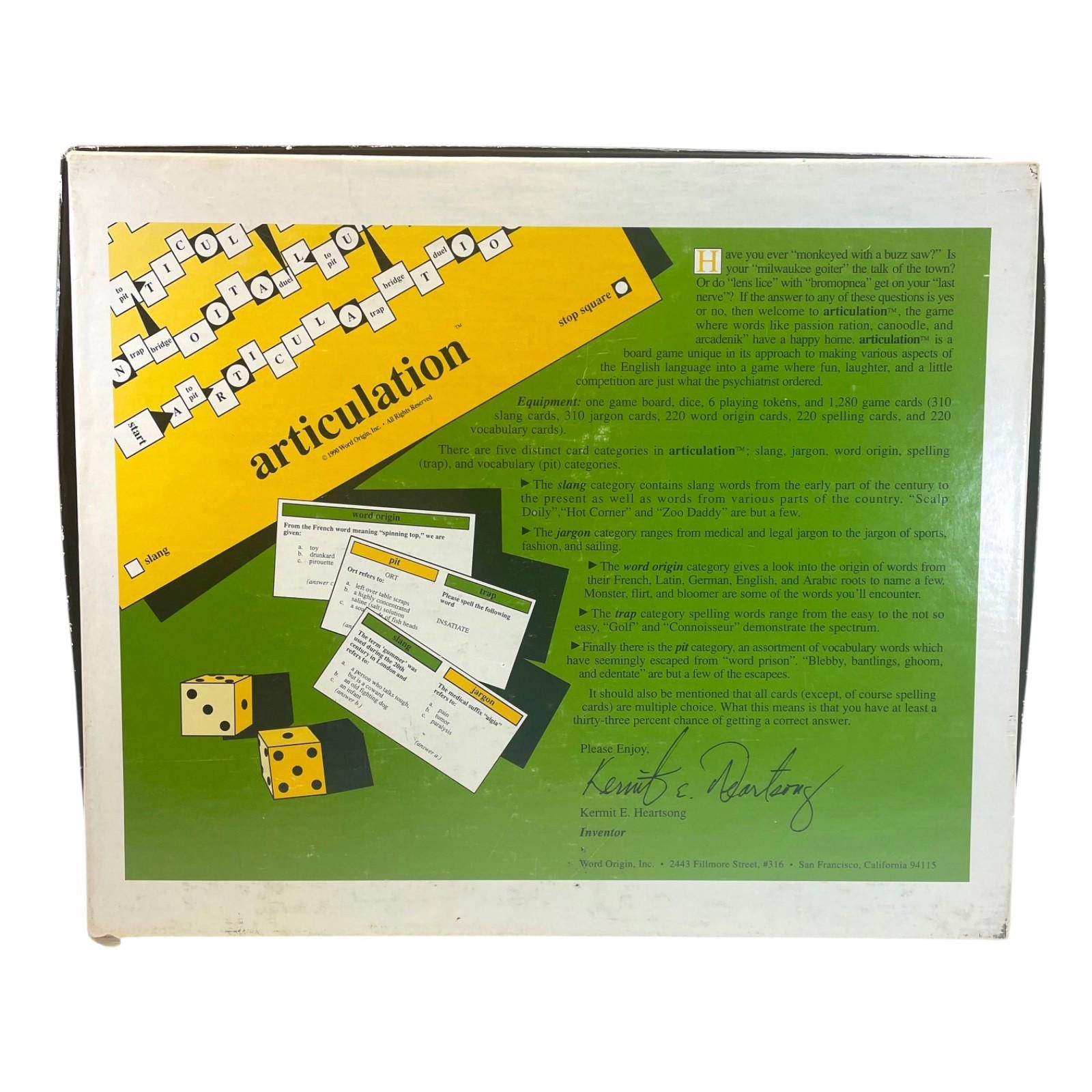Other Articulation Board Game Vintage 1980s 100% Complete Hasbro Size ONE SIZE - 2 Thumbnail