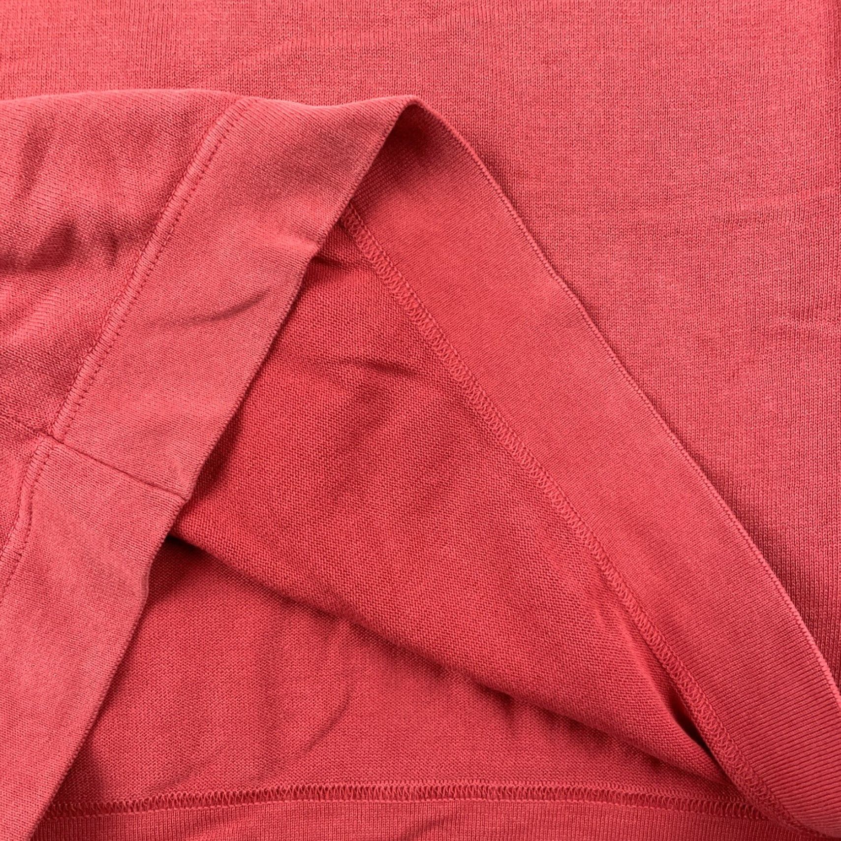Vintage Scott Barber Long Sleeve 1/4 Zip Sweater Cotton Red Made In Italy Sz Large Mens Knit Pullover Size US L / EU 52-54 / 3 - 6 Thumbnail