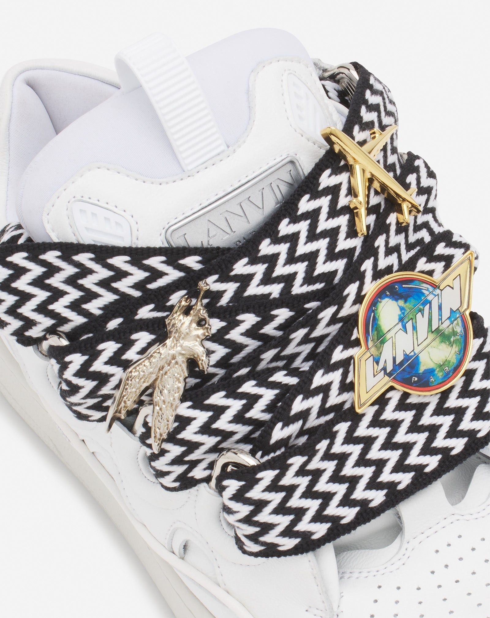 Future × Lanvin oc11z0325 Curb Low-Top Sneakers in White Size US 12.5 / EU 45-46 - 5 Thumbnail