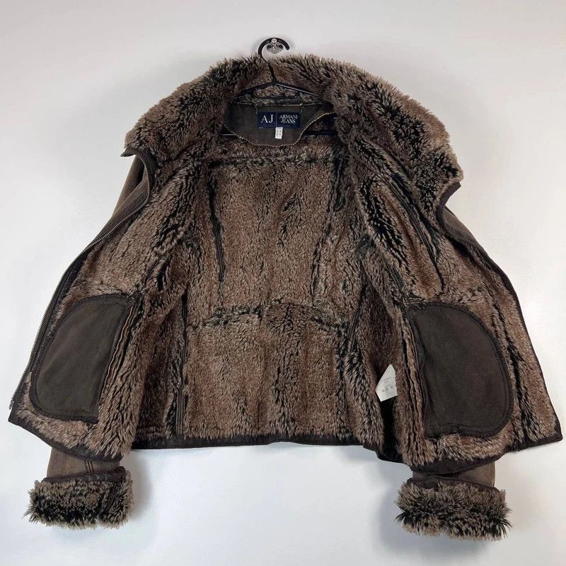 Emporio Armani Armani Jeans Womens Brown Faux Fur Lined Jacket Size M Size M / US 6-8 / IT 42-44 - 8 Thumbnail