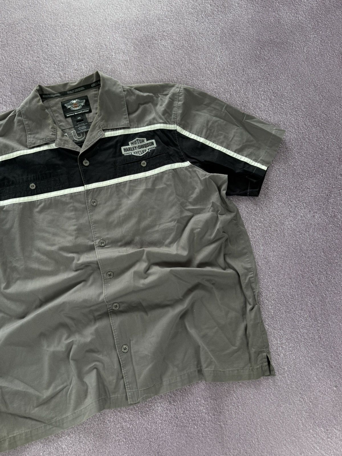 Harley Davidson Harley Davidson Shirt Button Up Short Sleeve Size US XXL / EU 58 / 5 - 5 Thumbnail