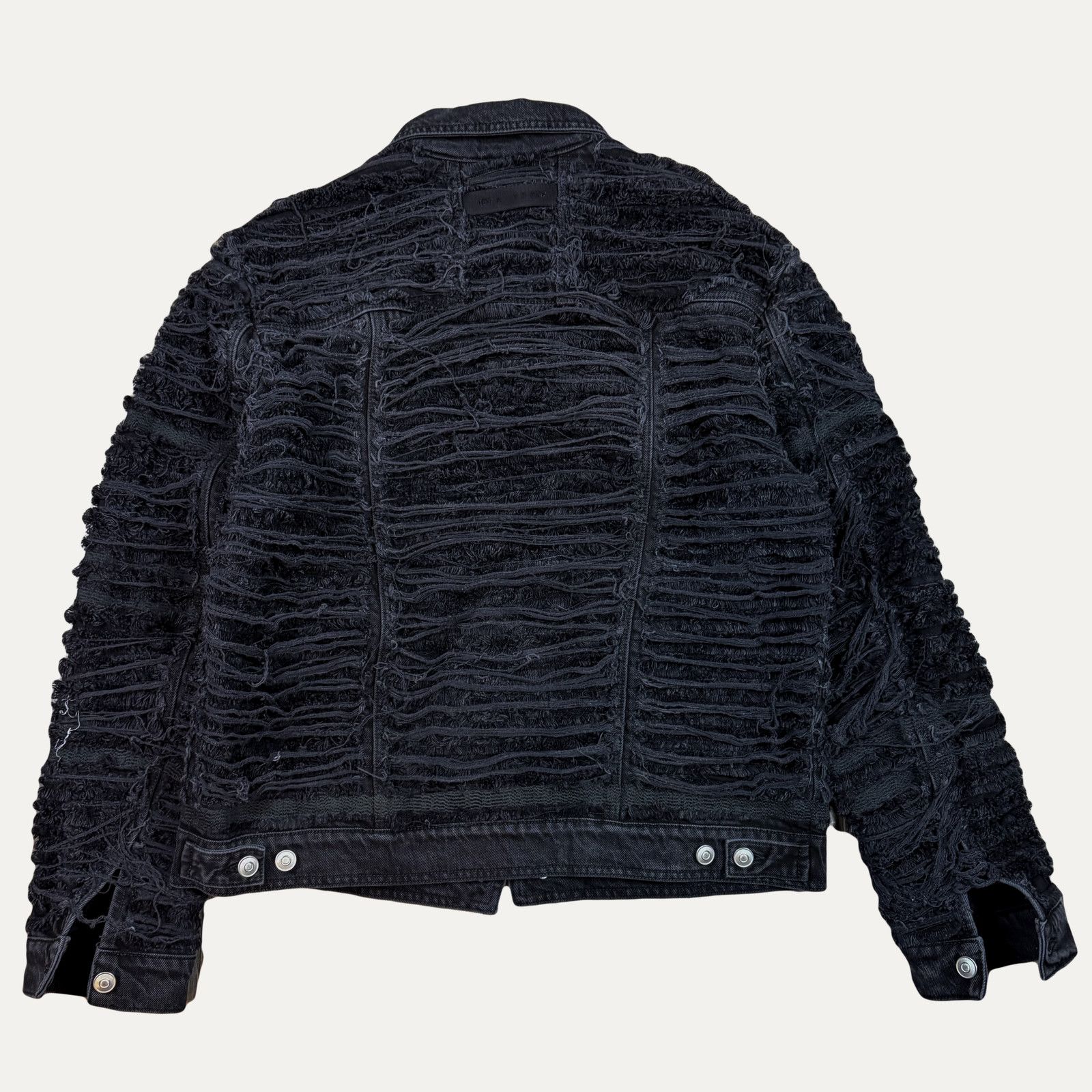Alyx Alyx X Blackmeans Shredded Effect Denim Jacket Size US XL / EU 56 / 4 - 2 Thumbnail