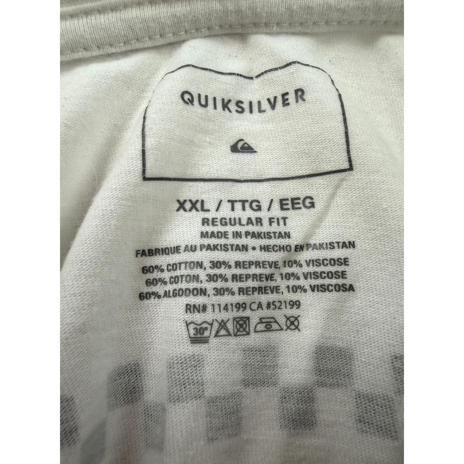 Quiksilver Quiksilver Shirt Mens 2XL White Graphic Surf Tee palm tree Logo Tee Tee 1969 back print Size US XXL / EU 58 / 5 - 5 Thumbnail