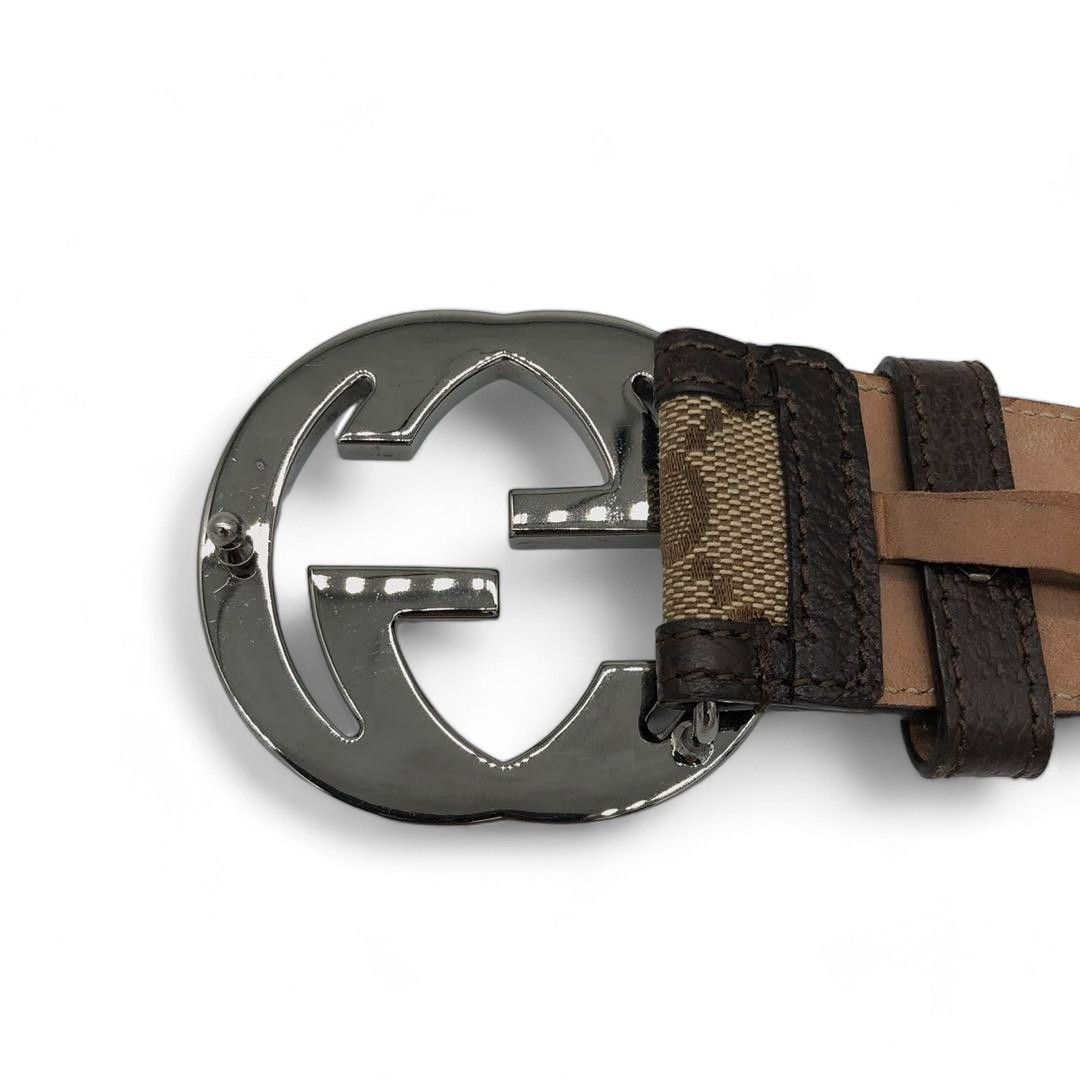 Gucci Gucci - Monogram Big Interlocking Pendant Silver Beige Brown Size ONE SIZE - 3 Thumbnail