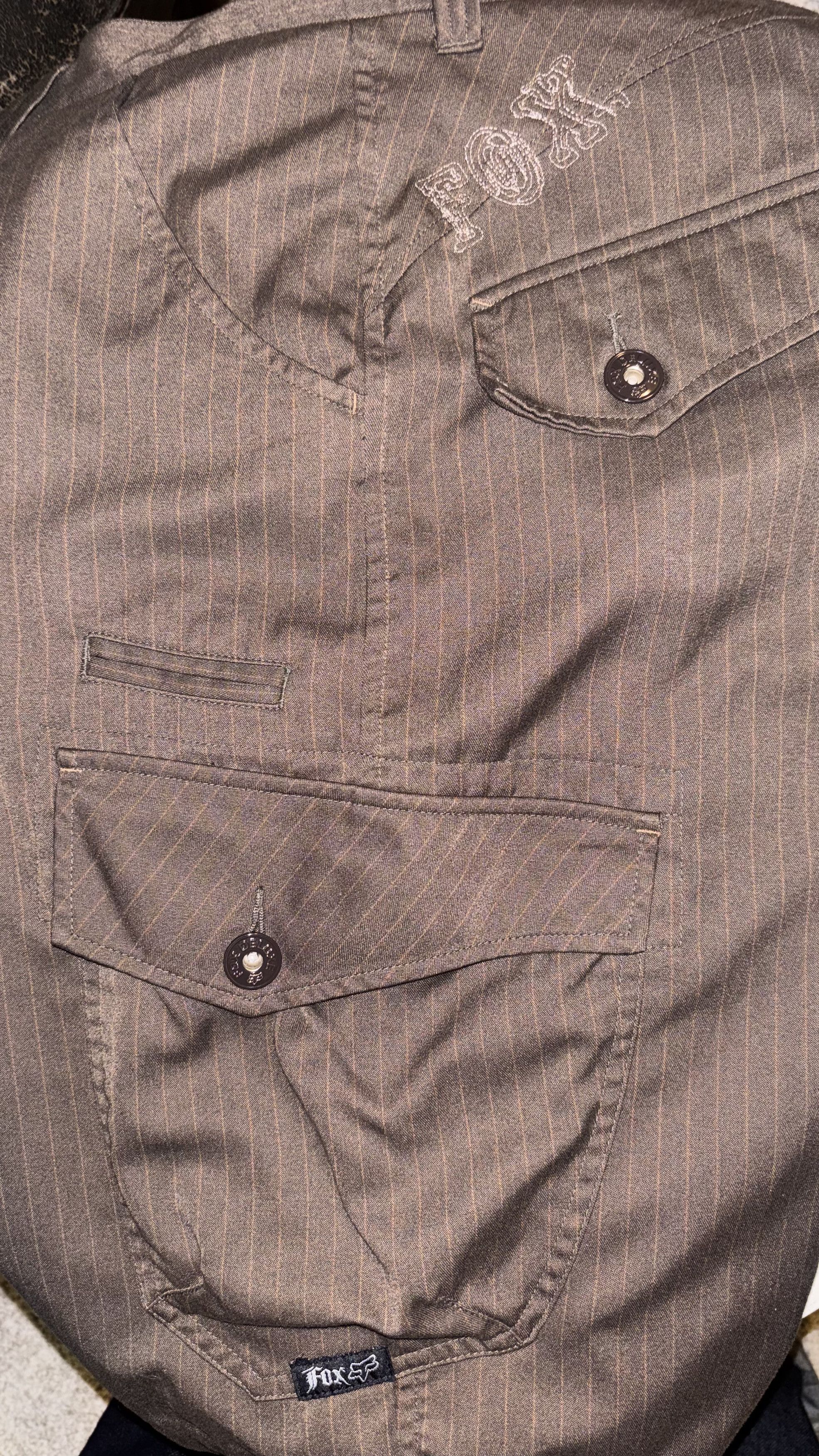 Fox Racing Vintage Fox Racing pinstripe cargo shorts Size US 36 / EU 52 - 5 Thumbnail