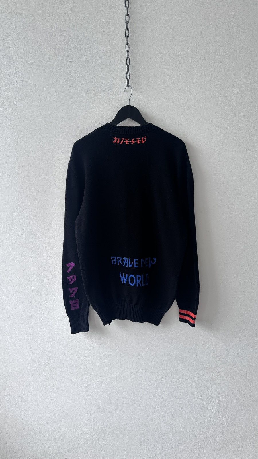 Diesel Diesel Cyber Knit Sweater Brave New World Japanese Graphics Size US XL / EU 56 / 4 - 9 Thumbnail