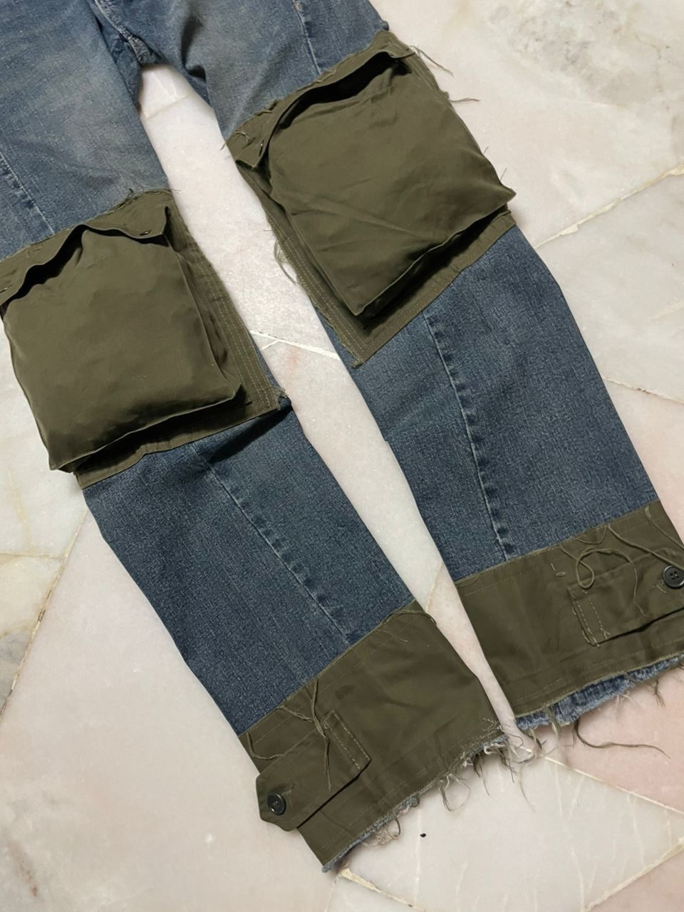 Undercover INSANE💥XIIIth TYPE-P1 RARE DENIM CARGO 3D POCKET SPLIT Size US 33 - 11 Thumbnail