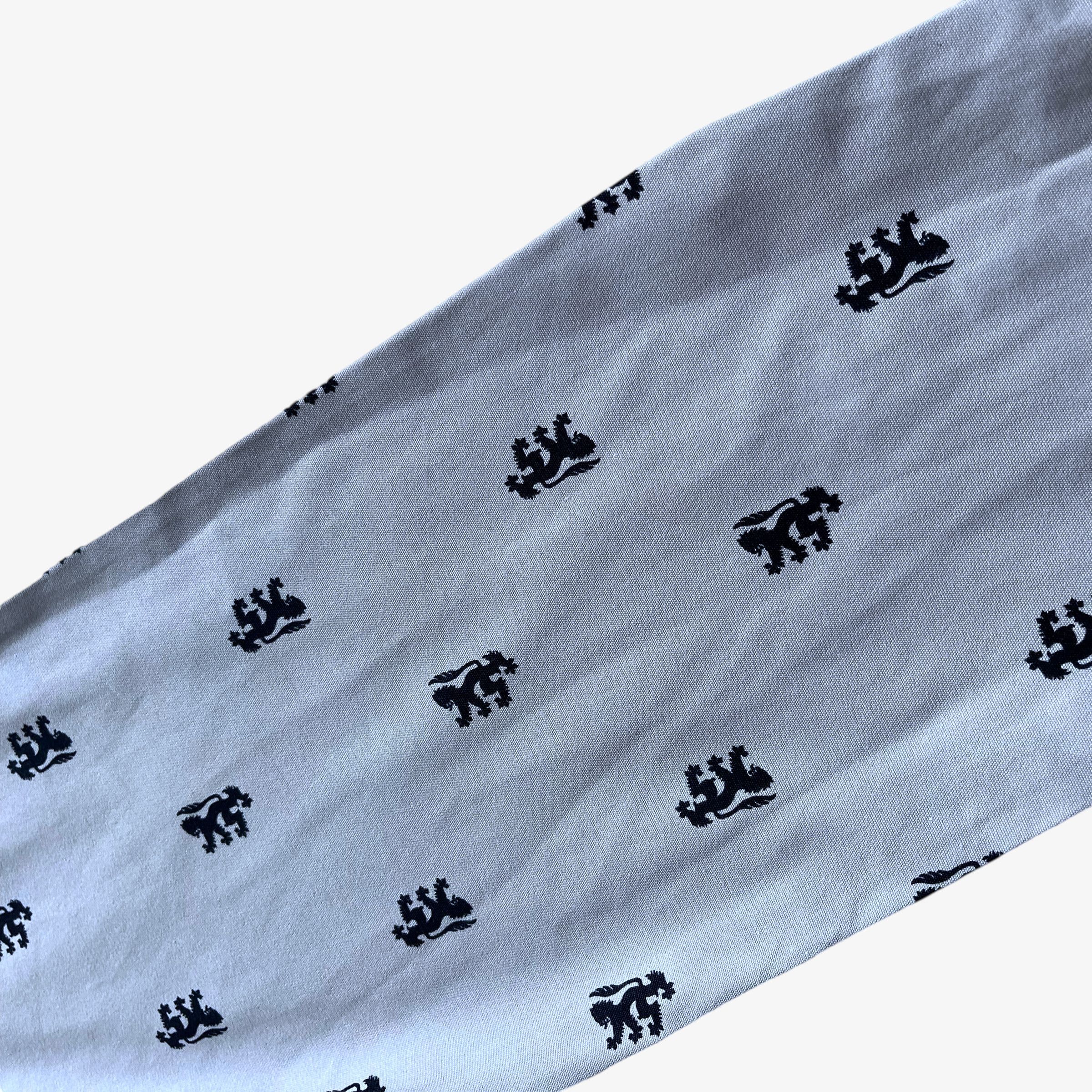 Pringle Of Scotland Vintage Y2K Pringle Geometric Lion Print Grey Shirt Size US M / EU 48-50 / 2 - 10 Thumbnail