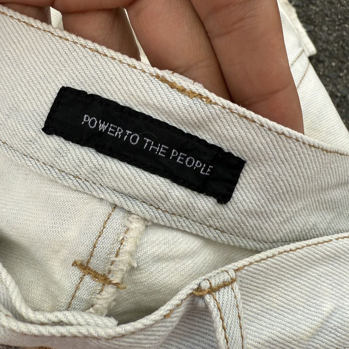 Japanese Brand VINTAGE POWER TO THE PEOPLE WHITE DENIM JEANS Size US 33 - 14 Thumbnail