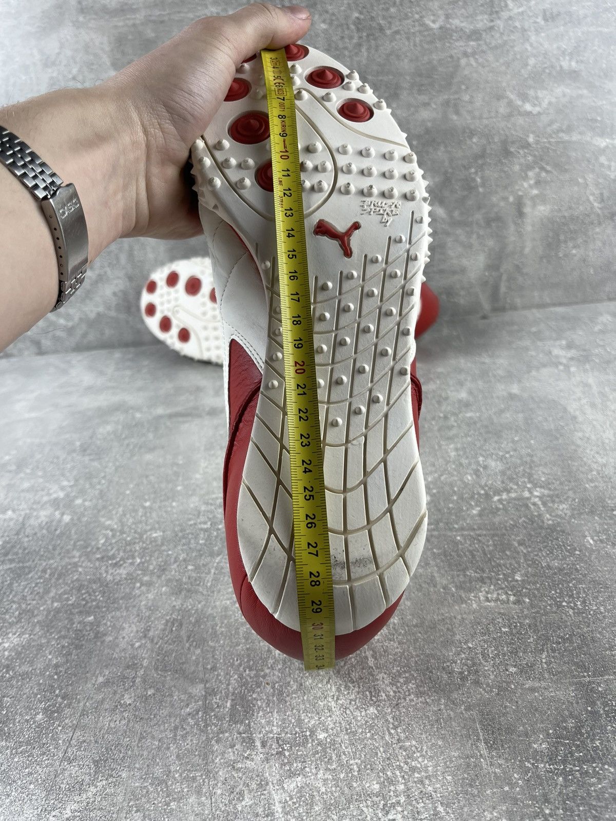 Puma Vintage Puma Brushspike Aurora Red Snow White Black Size US 11.5 / EU 44-45 - 14 Thumbnail