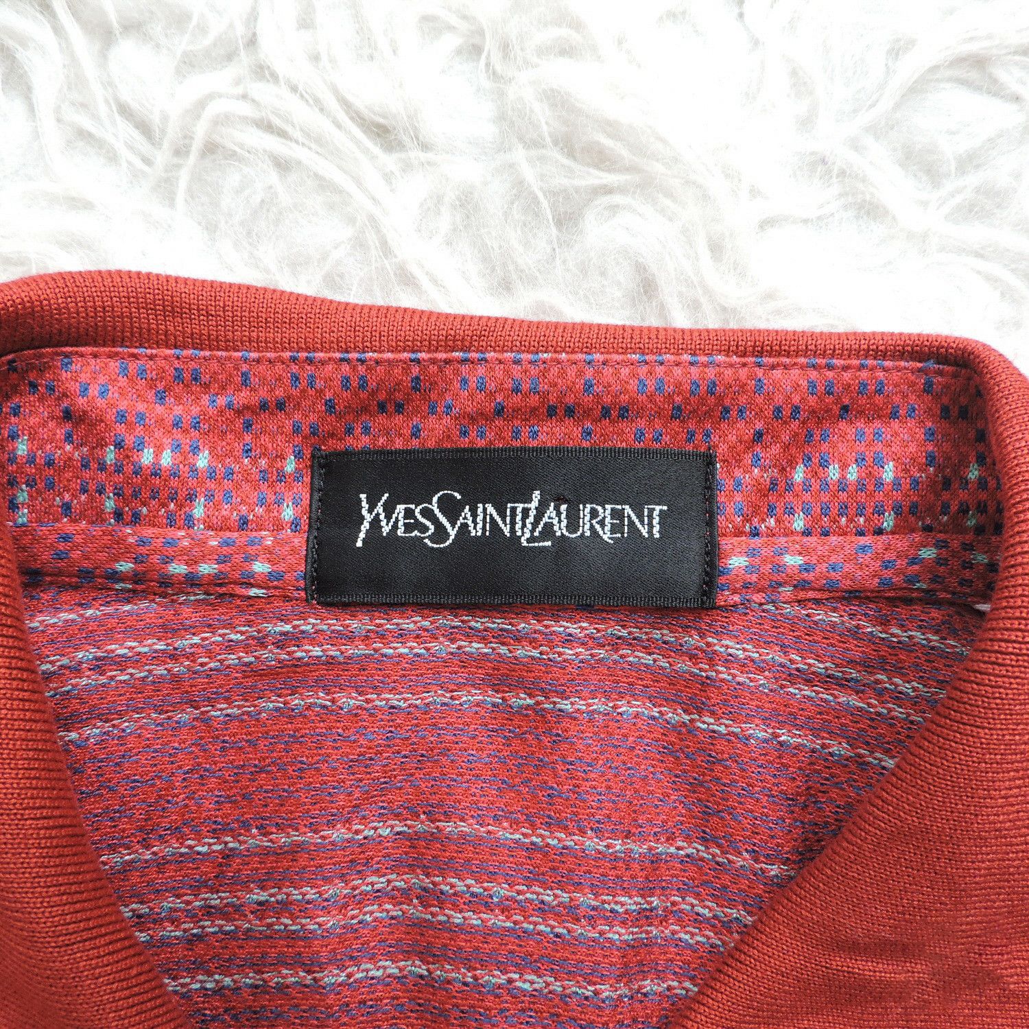 Yves Saint Laurent YVES SAINT LAURENT SQUARE PATTERNS POLO SHIRT Size US L / EU 52-54 / 3 - 2 Thumbnail