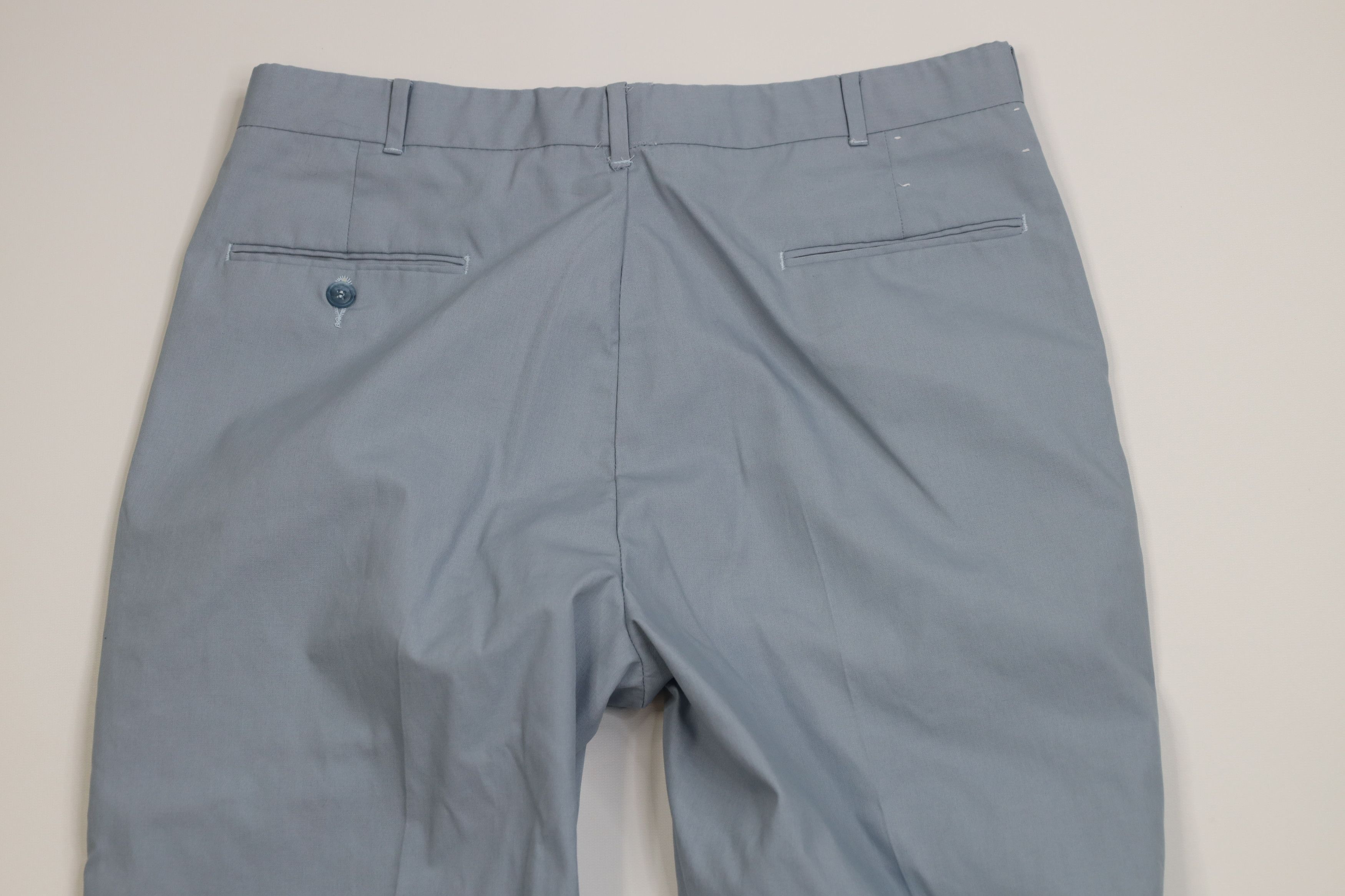 Vintage Vintage 70s Streetwear Wide Leg Chino Pants Light Blue Size US 32 / EU 48 - 9 Thumbnail