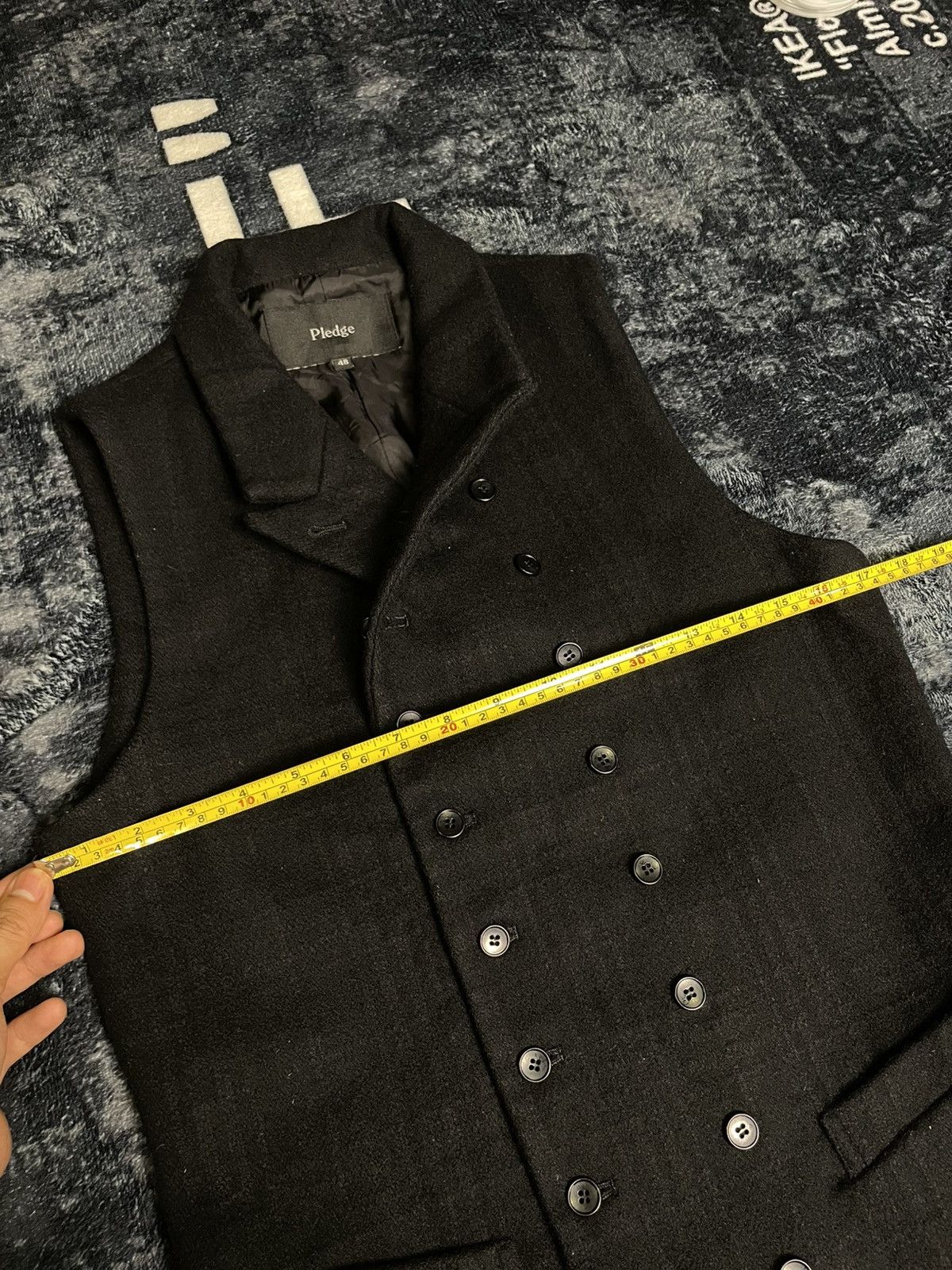 Number (N)ine × Pledge Pledge Wool Plaid Vest Size 38S - 12 Thumbnail