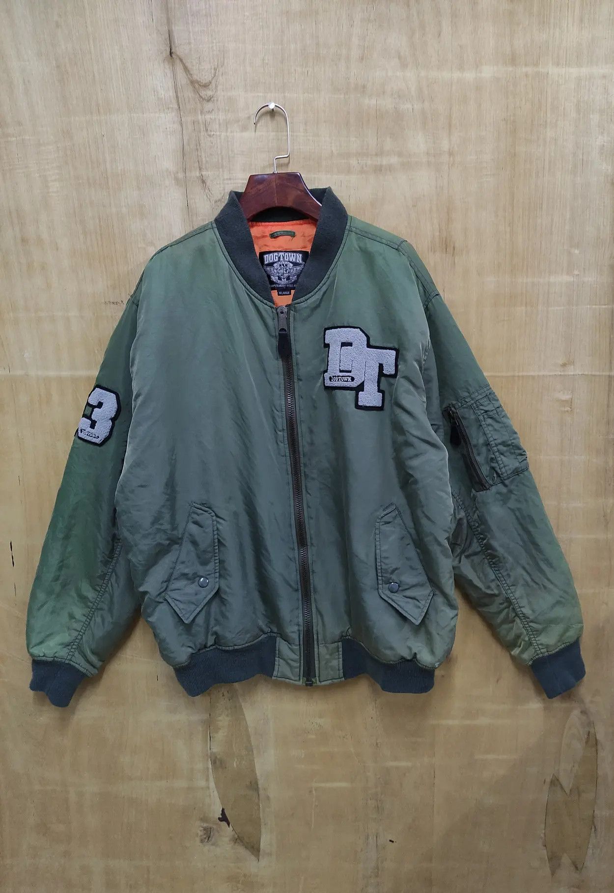 Dogtown VINTAGE 90's DOGTOWN SKATERS REVERSIBLE BOMBER JACKET Size US L / EU 52-54 / 3 - 3 Thumbnail