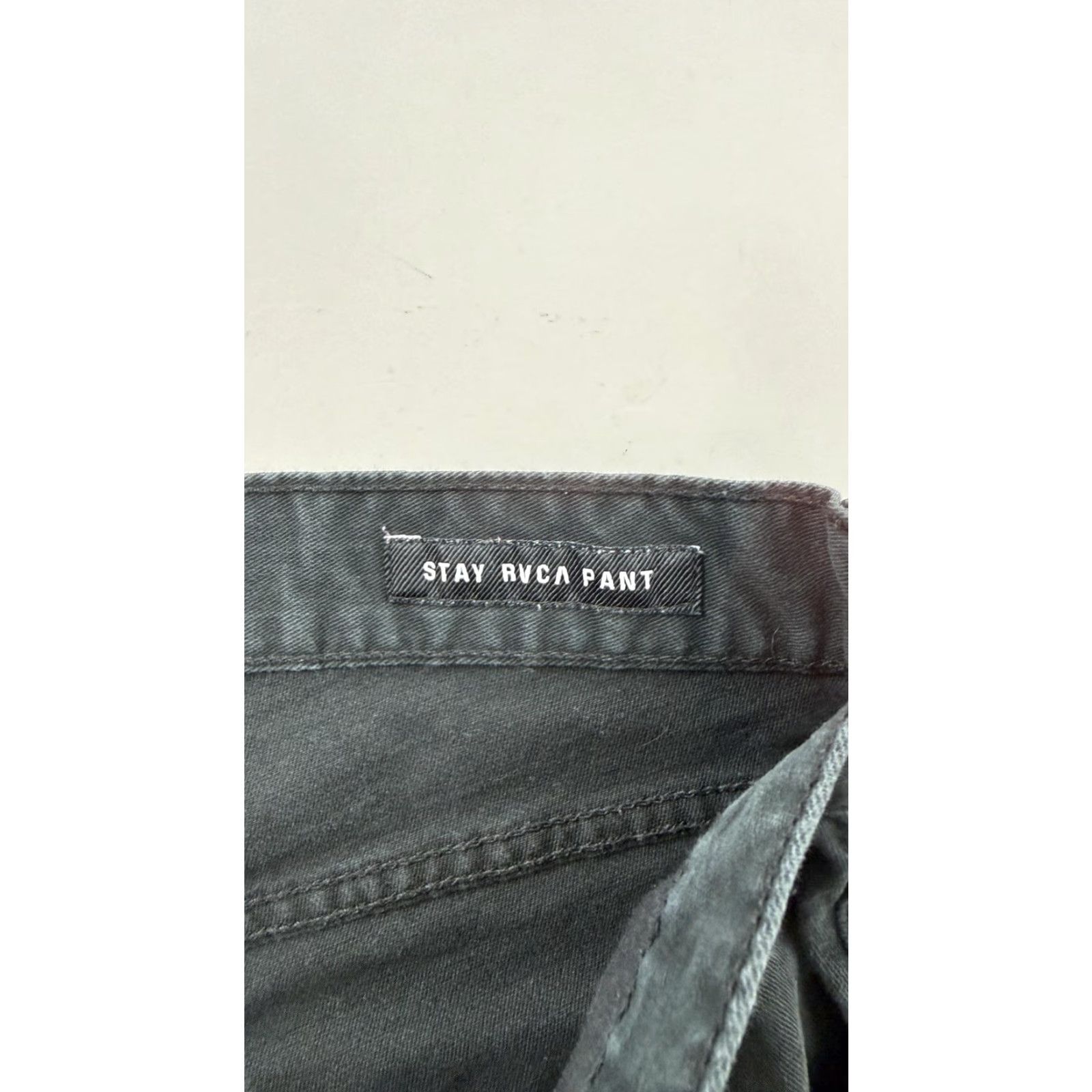RVCA RVCA Pant Jeans Mens 32 Black Stretch Denim Slim Fit Casual Straight Jeans Men 32 Black Stretch Denim Size US 32 / EU 48 - 4 Thumbnail