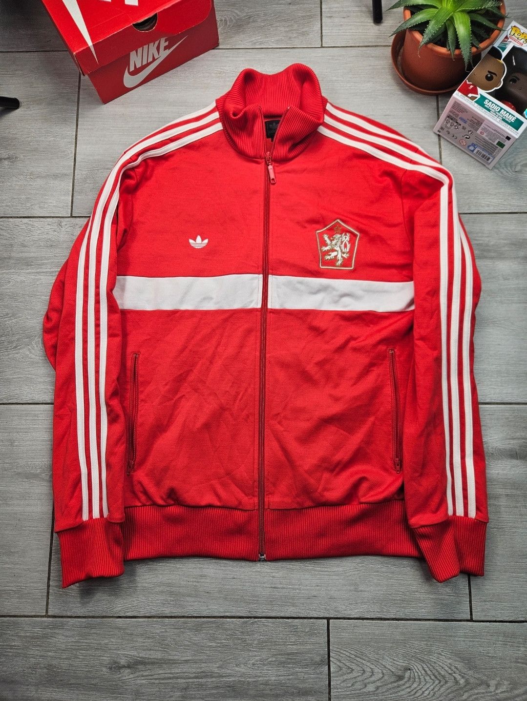 Adidas × Vintage Vintage Adidas Czechoslovakia football Track jacket Size US XL / EU 56 / 4 - 1 Thumbnail