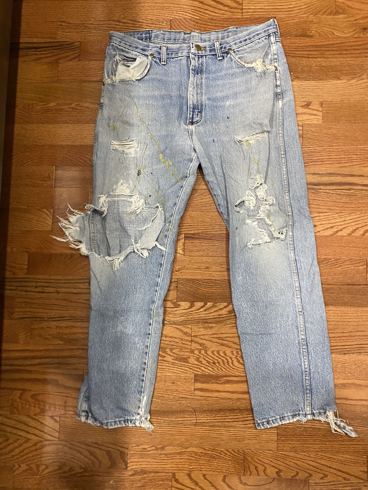 Vintage Distressed Wrangler Jeans | Grailed