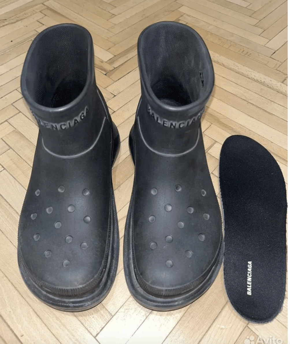 Balenciaga × Crocs Balenciaga x Crocs Men's Black Clog Boots Size US 9.5 / EU 42-43 - 5 Thumbnail