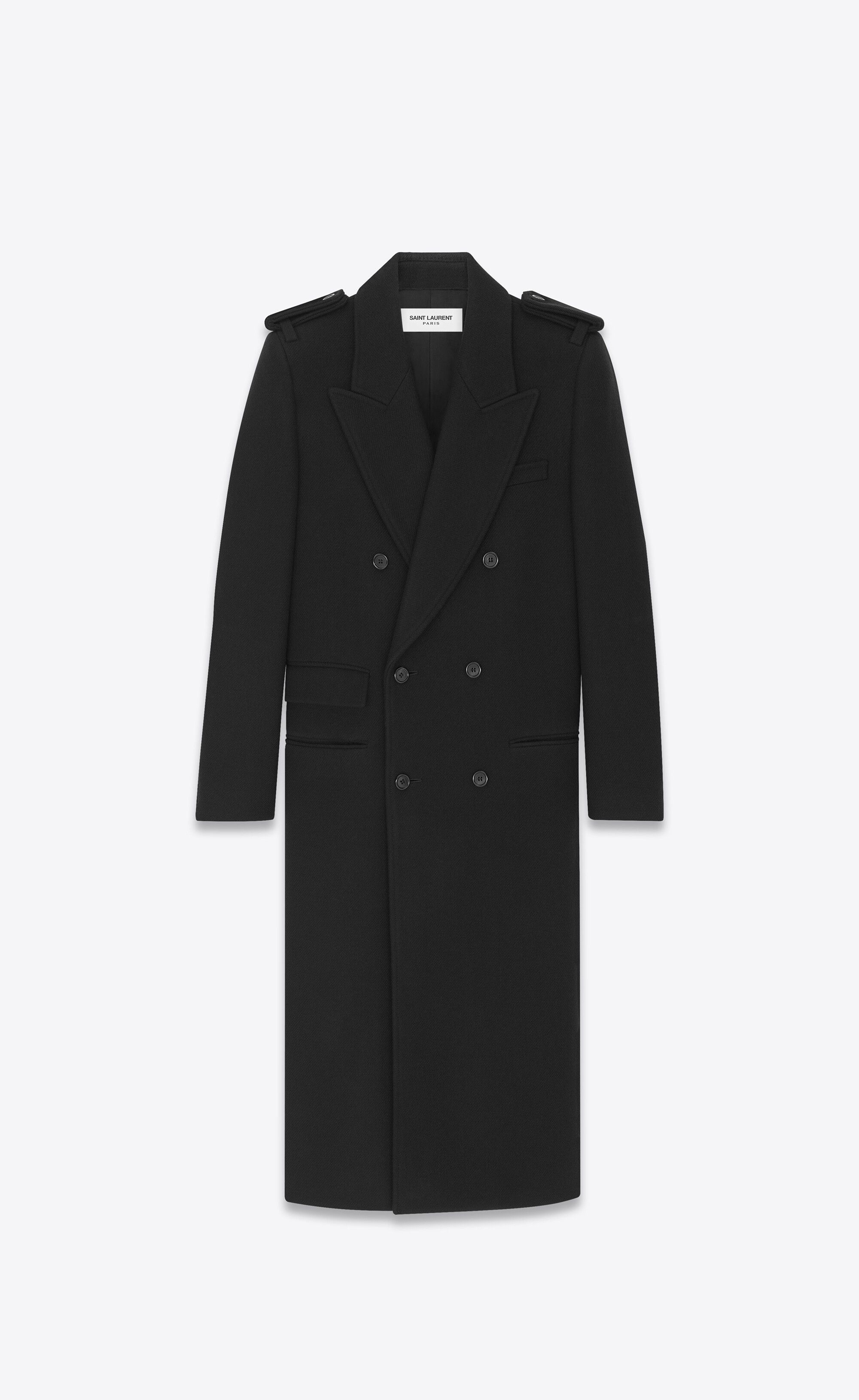 Saint Laurent Paris $6K VALUE long officer coat in wool gabardine Size US S / EU 44-46 / 1 - 1 Preview