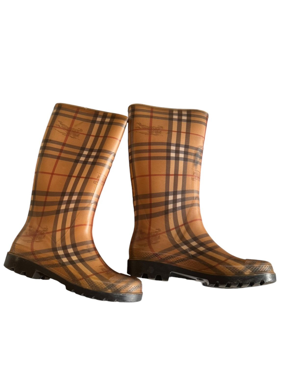 Burberry Nova Check Rain Boots Size US 6 / IT 36 - 1 Thumbnail