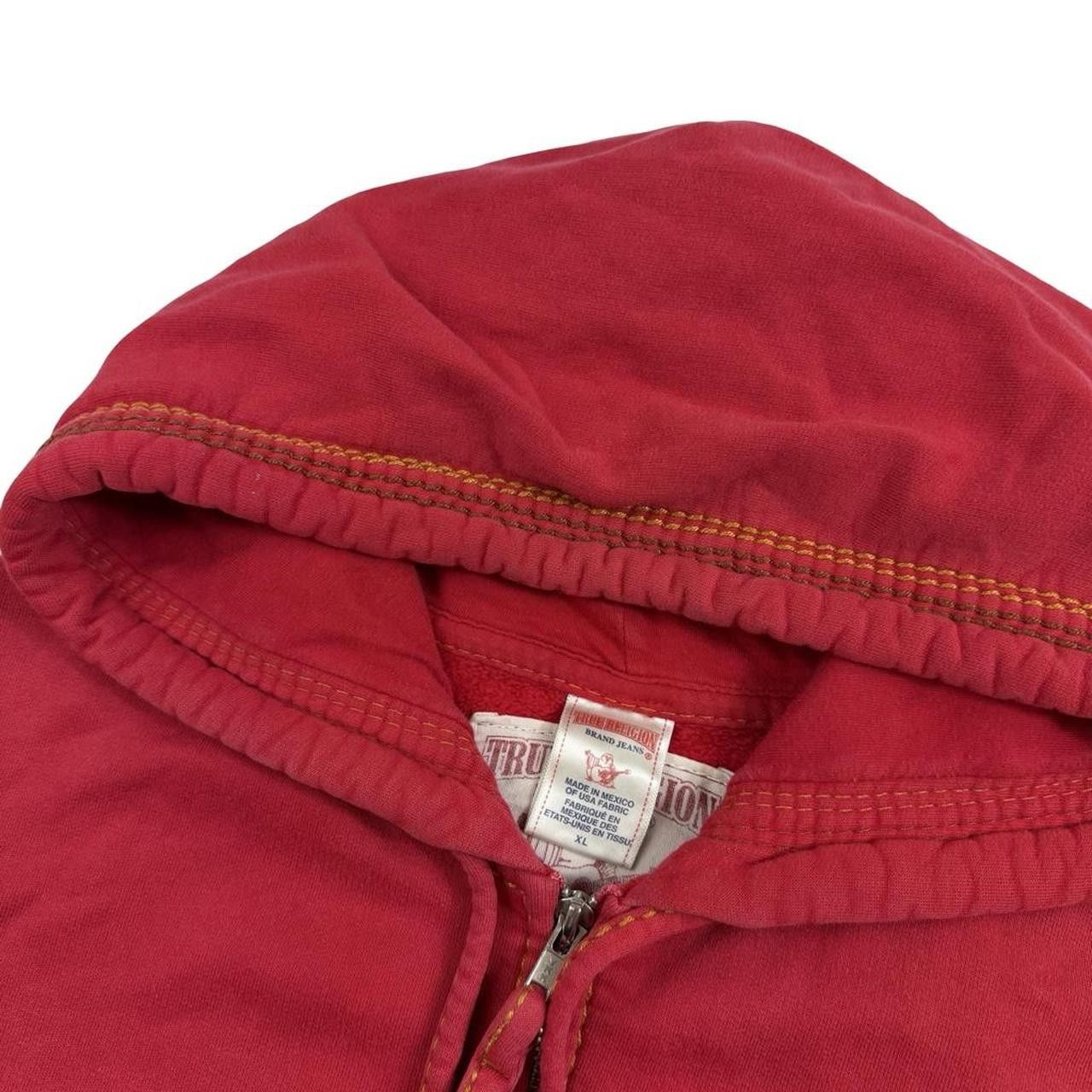 True Religion True Religion Triple Contrast Stitch Hoodie Red Extra Large Size US XL / EU 56 / 4 - 5 Thumbnail