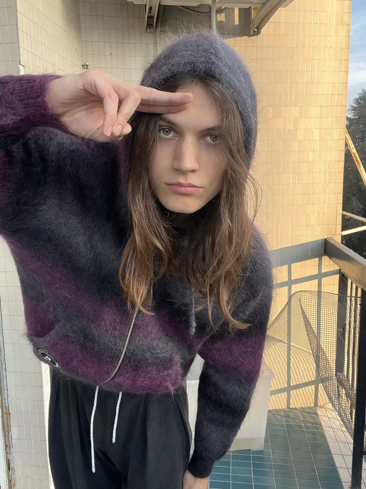 Hysteric Glamour × Supreme Supreme®/Hysteric Glamour Mohair Zip Up Hooded Sweater Size US M / EU 48-50 / 2 - 17 Thumbnail