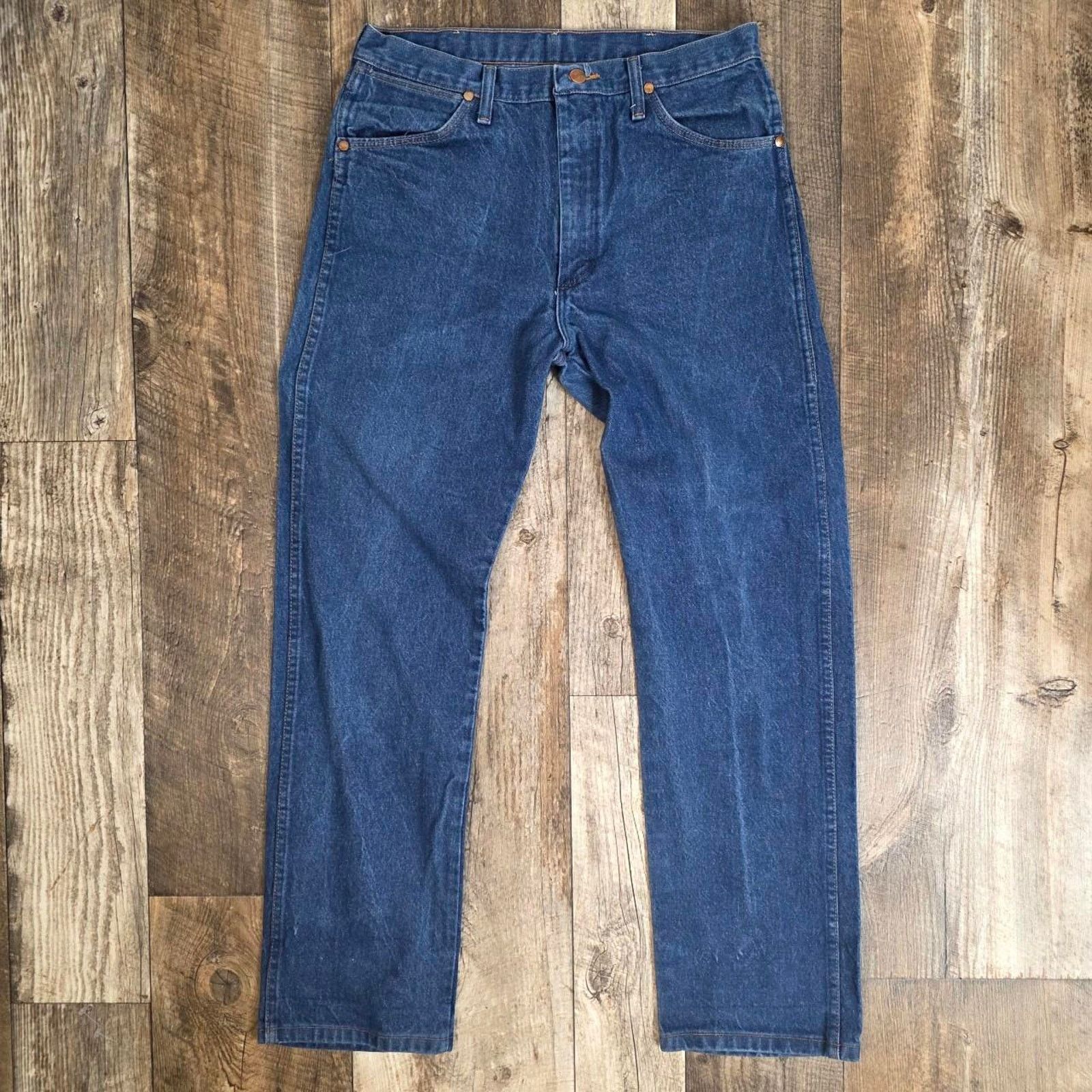 Wrangler Wrangler Classic Blue Jeans Cowboy Straight Leg Cotton Denim Size US 32 / EU 48 - 3 Thumbnail