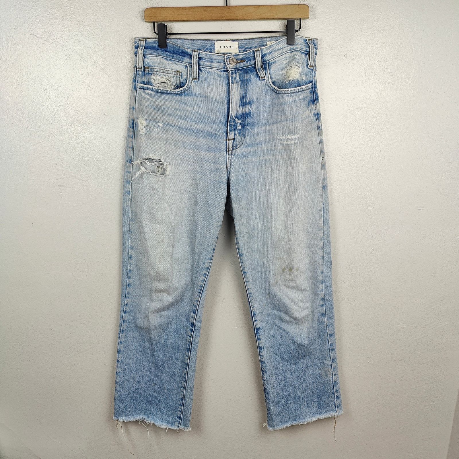 Frame Frame Le Jane Crop Jeans Womens 28 Light Wash Size 28" / US 6 / IT 42 - 1 Thumbnail