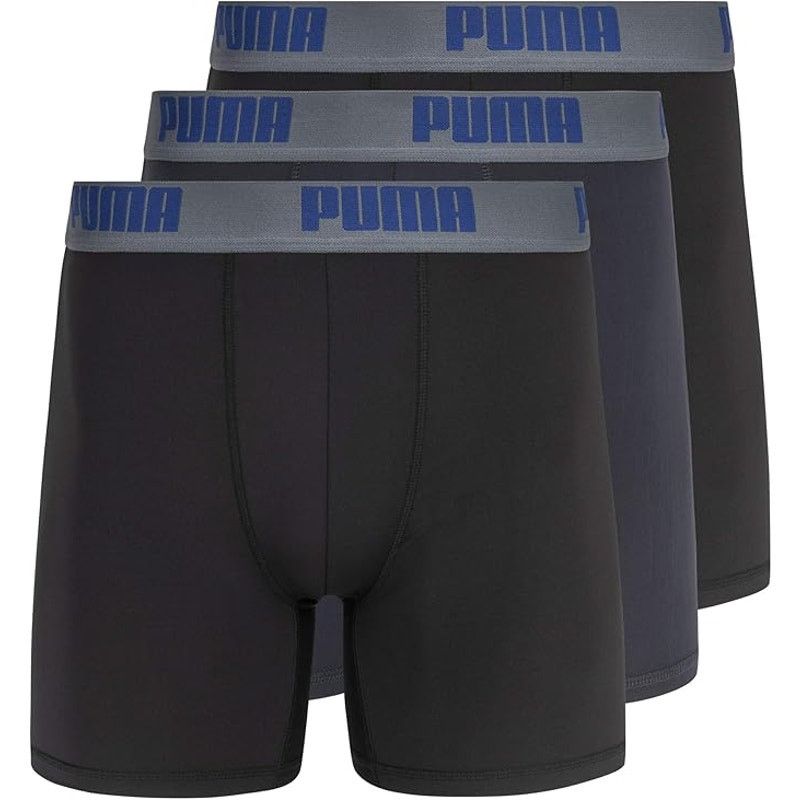 Puma New 3-Pack PUMA Mens Small Black Performance Boxer Briefs Size ONE SIZE - 1 Thumbnail
