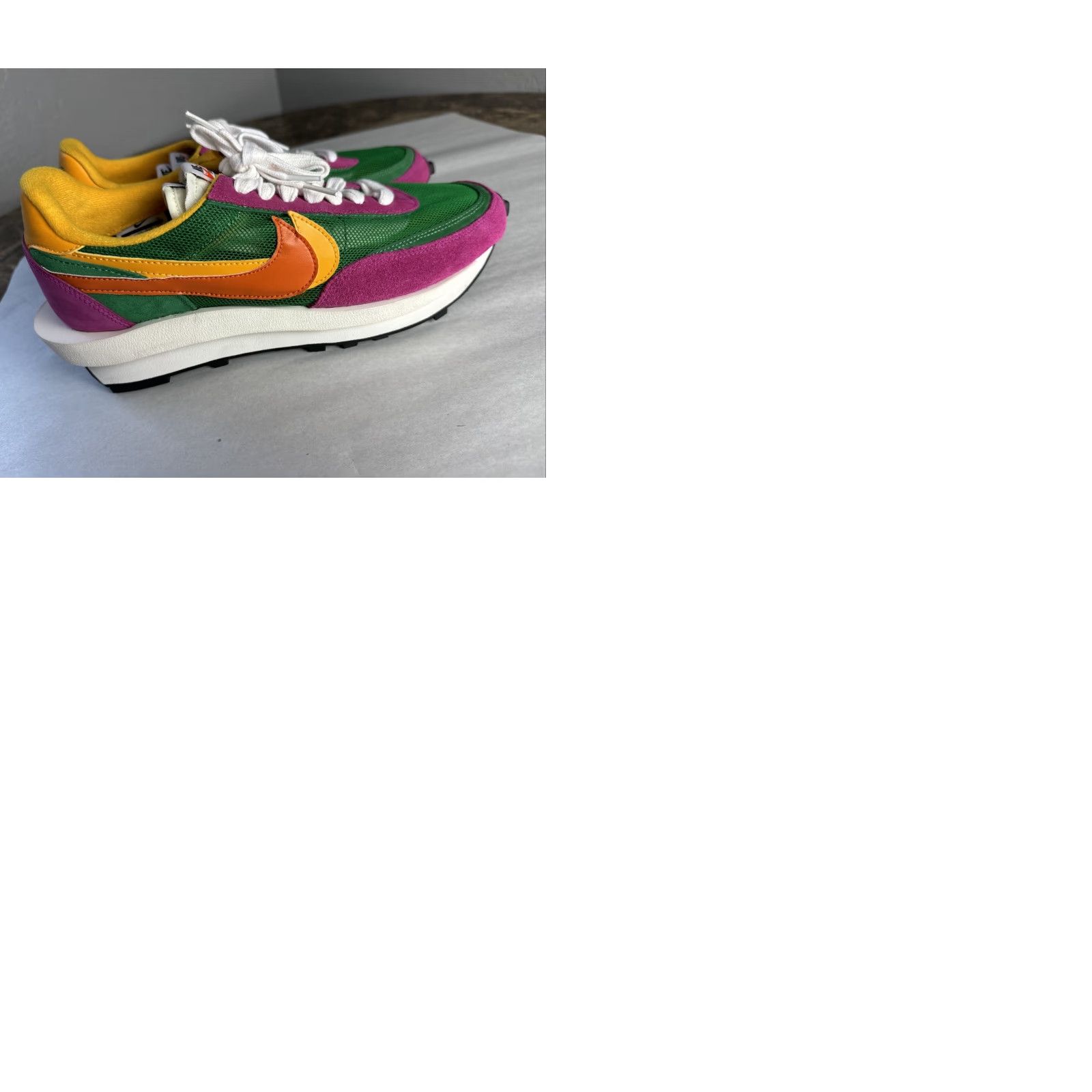 Nike Nike sacai x LDWaffle Pine Green Yellow Suede Leather BV0073-301 11.5 Mens Sneaker Size US 12 / EU 45 - 9 Thumbnail