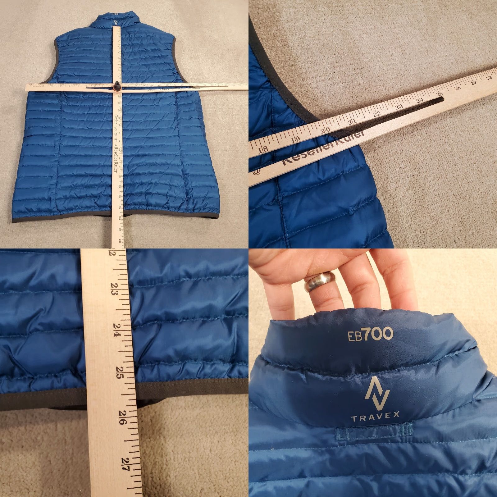 Eddie Bauer Eddie Bauer Vest Mens Medium Blue Travex Puffer Down Quilted Jacket EB700 Nylon Solid Casual Outdoor Pockets Mens Size US M / EU 48-50 / 2 - 8 Thumbnail