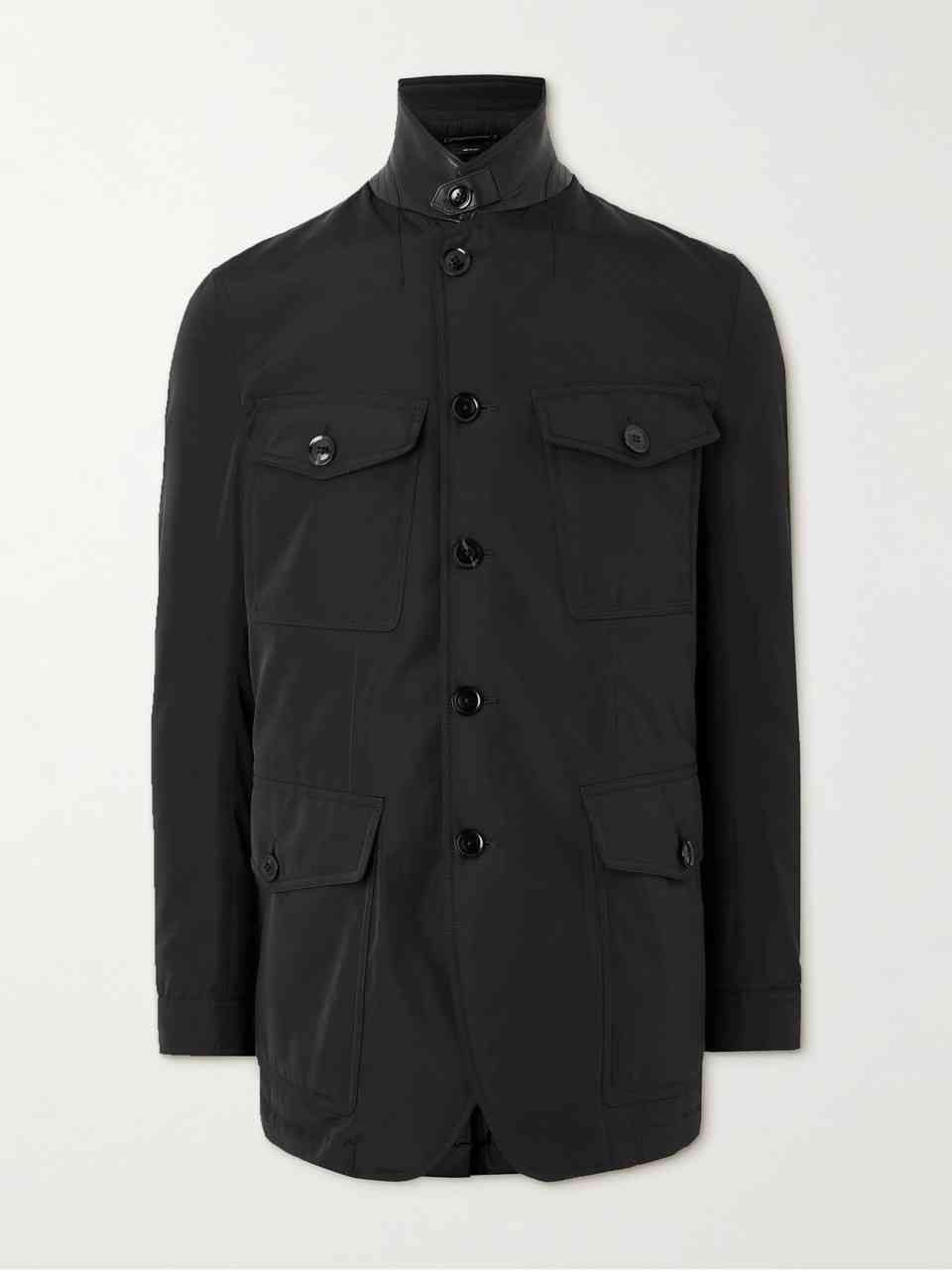 image of Tom Ford O1W1Db10124 Saharan Jacket In Black, Men's (Size Small)