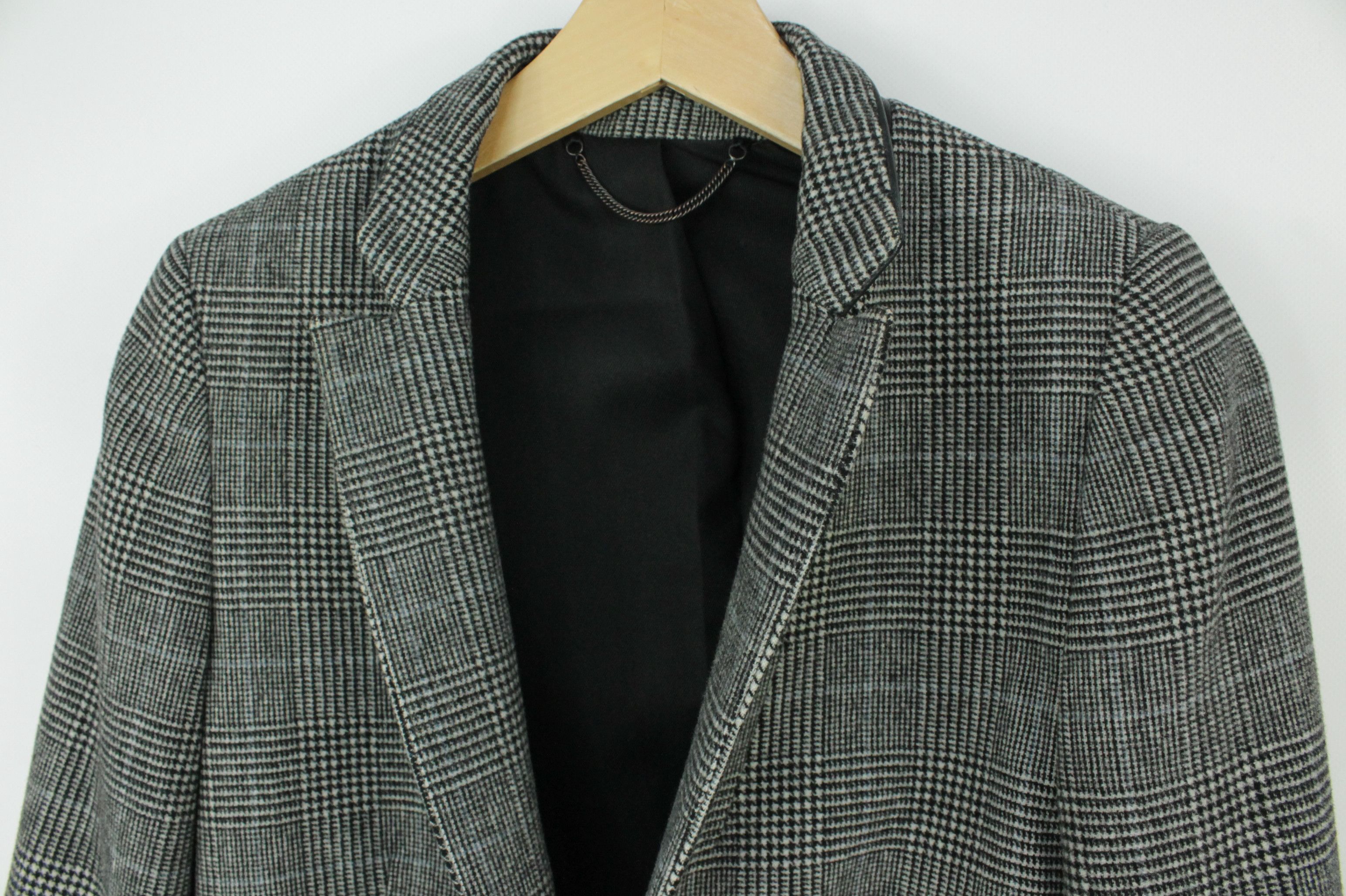 Allsaints Allsaints Leni Check Light Gray Wool Casual Women's Coat Size S / US 4 / IT 40 - 8 Thumbnail