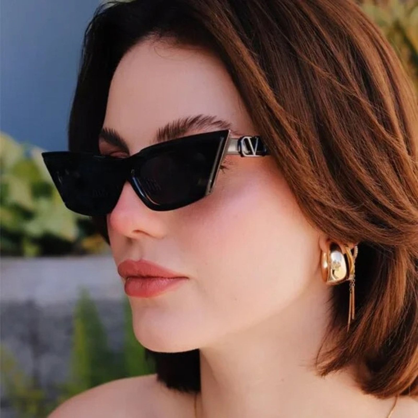 Valentino New! Valentino V GoldCut I VLS 113B Black Sunglasses Size ONE SIZE - 9 Thumbnail