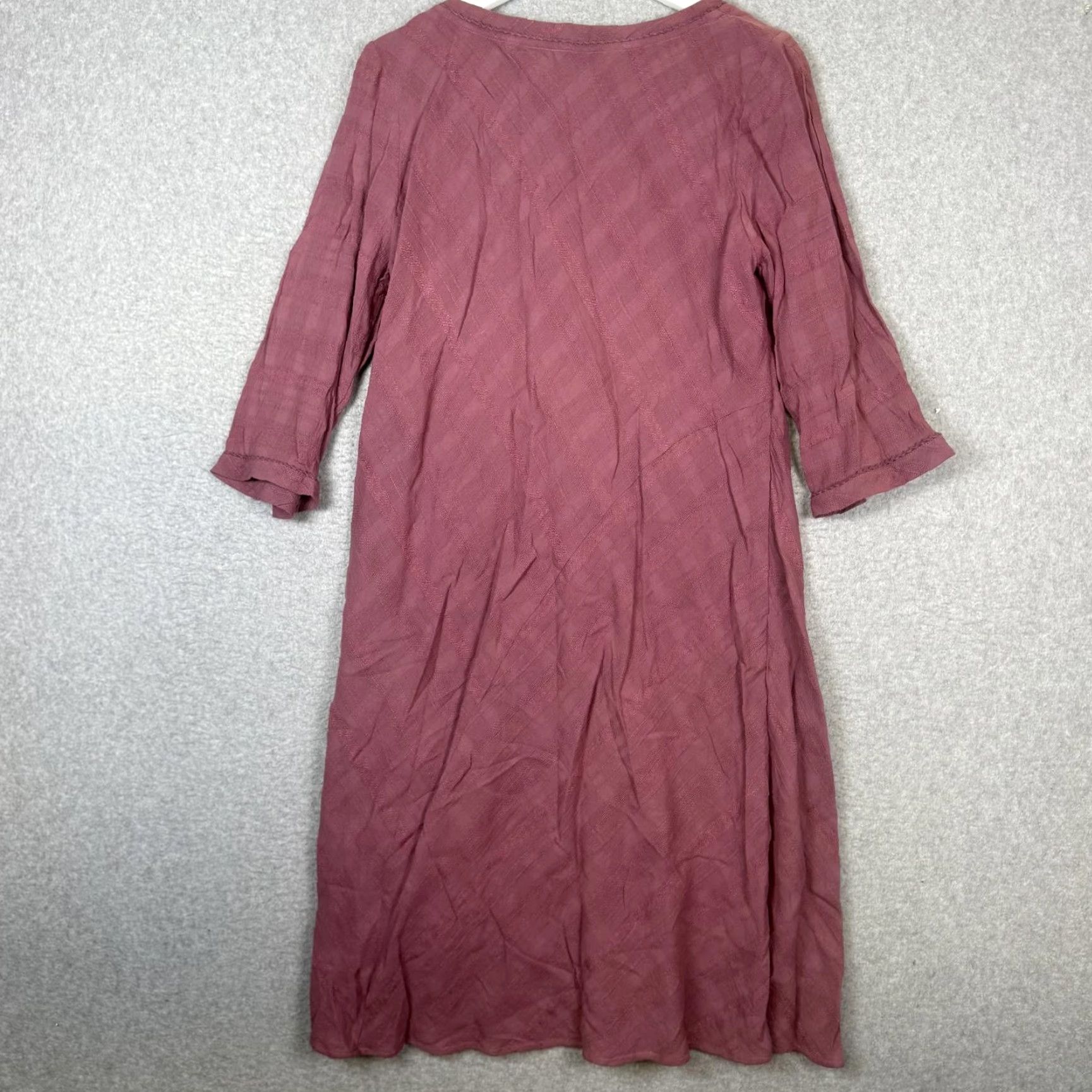 Soft Surroundings Soft Surroundings Dress A-Line 3/4 Sleeve Lined Mauve M Pink Knee Length Women’s Medium Regular Cotton Blend Size M / US 6-8 / IT 42-44 - 7 Thumbnail