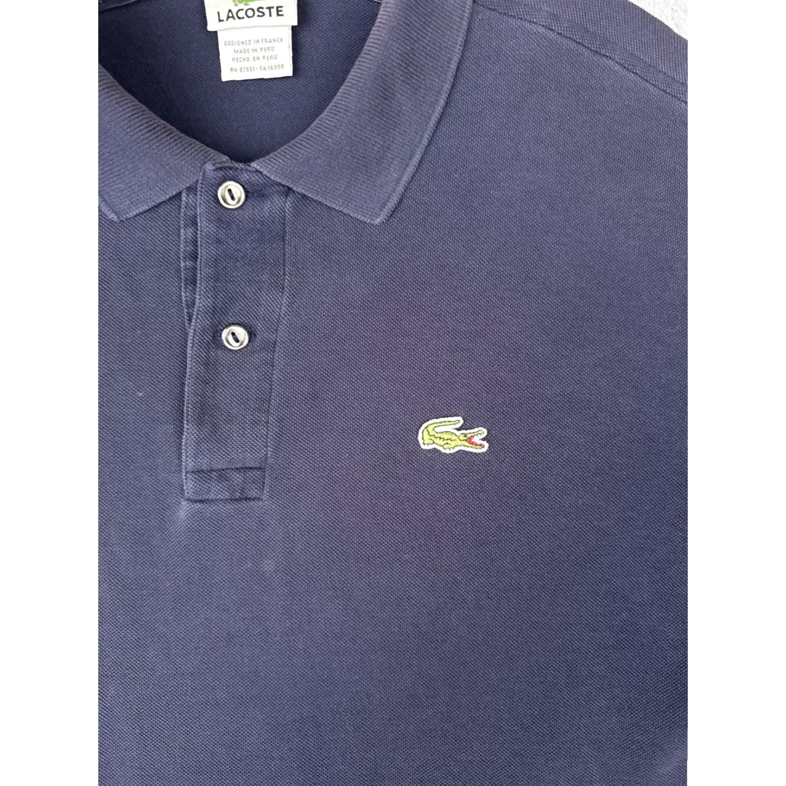 Lacoste Lacoste Polo Shirt Men Short Sleeve 100% Cotton Blue Slim Regular Size 7 Adult M Mens Polo Shirt 1990s Theme not applicable Size US M / EU 48-50 / 2 - 6 Thumbnail
