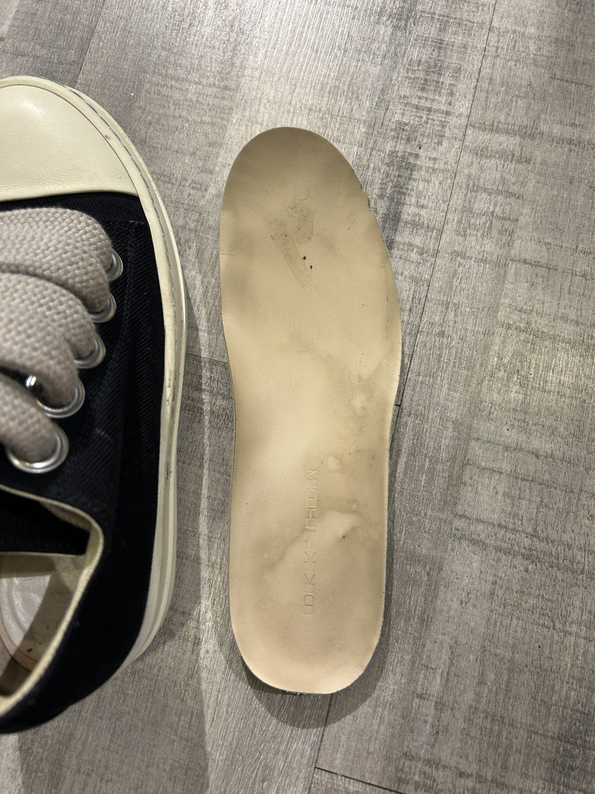 Rick Owens Drkshdw Rick Owen’s Drkshdw Canvas Jumbo Lace Low Sneakers Size US 5.5 / EU 38 - 9 Thumbnail