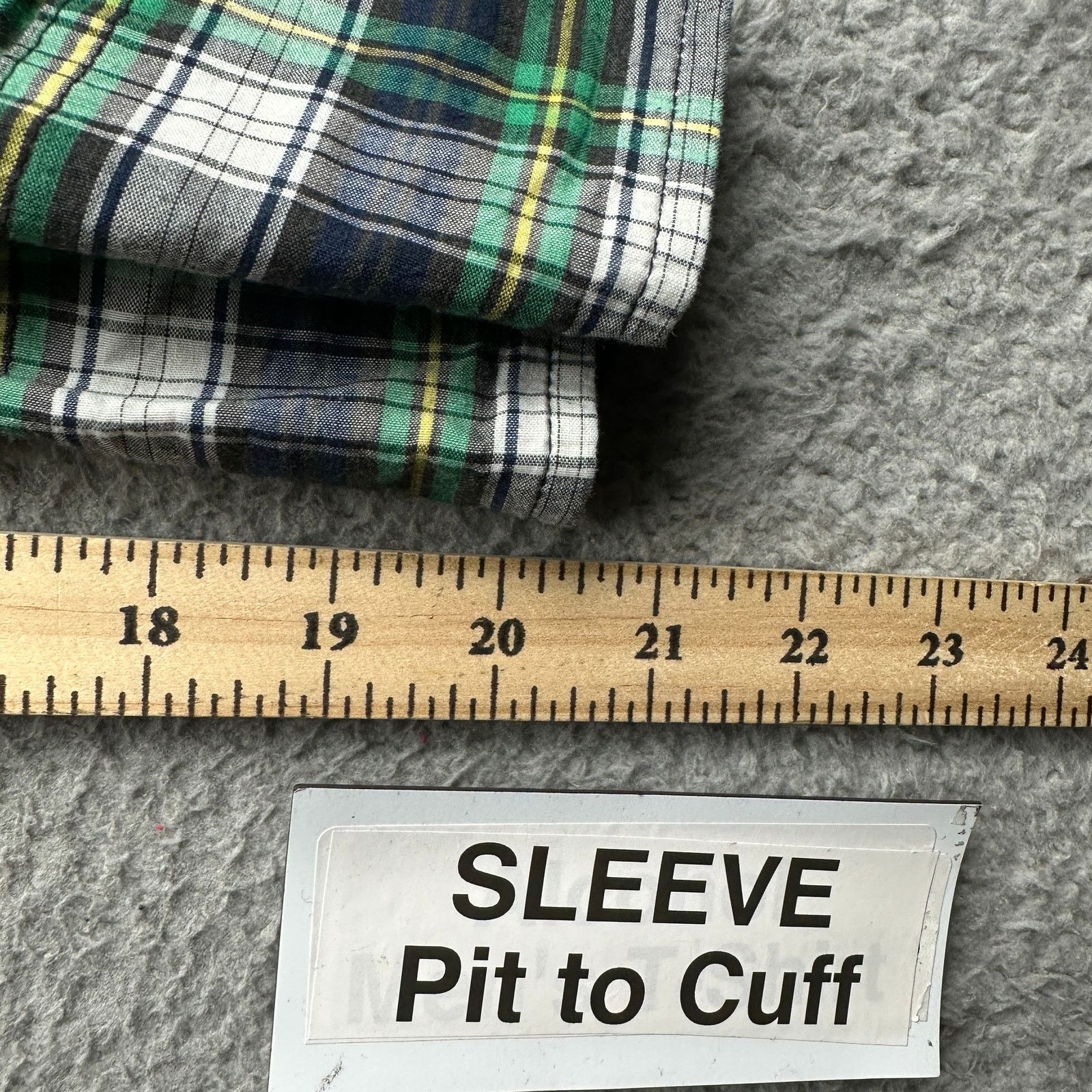 Wrangler Wrangler X-Long Tail 16.5 34 Plaid Green Shirt L Mens Green Size US L / EU 52-54 / 3 - 6 Thumbnail