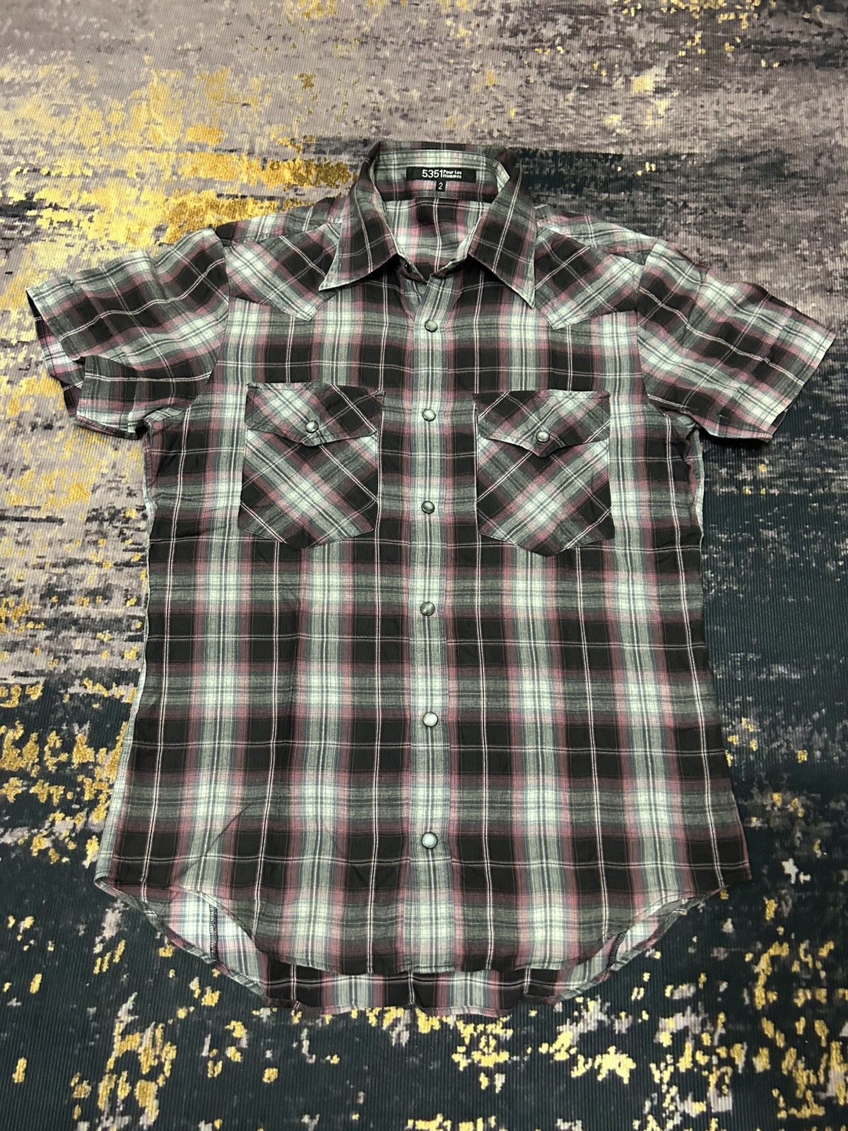 5351 POUR LES HOMMES 5351 Pour Les Hommes Stone Button Shirt Size US S / EU 44-46 / 1 - 3 Thumbnail