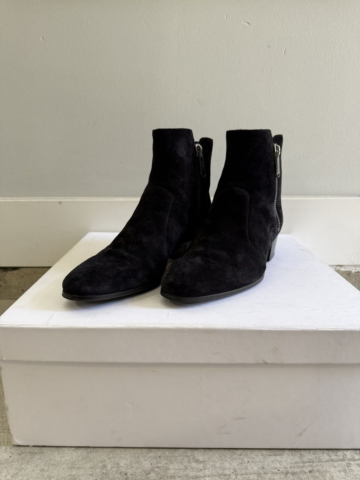 Balmain Balmain “Anthos” Suede Side-Zip Boots Size US 7 / EU 40 - 2 Thumbnail