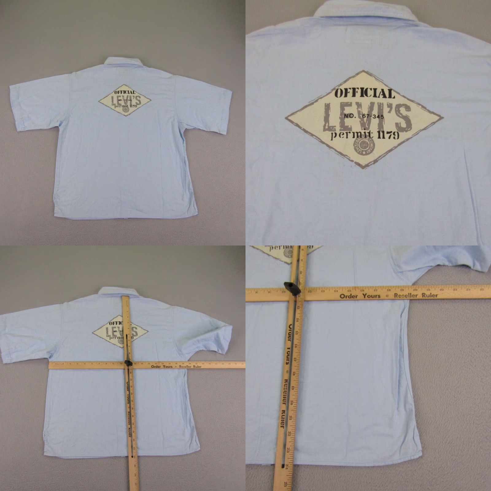 Levi's VINTAGE Levi's Shirt Mens M Blue Diamond Label Button-Up Camp Casual Cotton Size US M / EU 48-50 / 2 - 8 Thumbnail