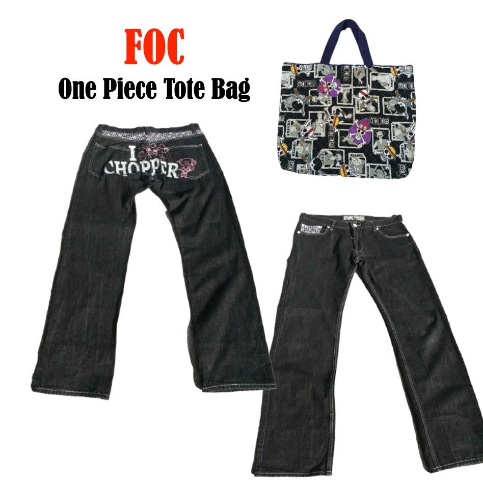 image of Best Deal One Piece Chopper Big Logo With String Bag in Black, Men's (Size 36)
