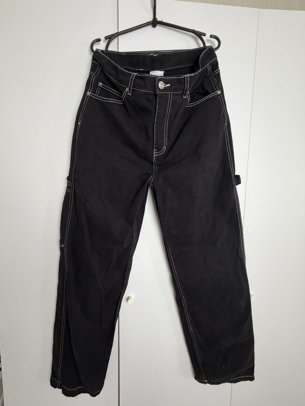 Karl Kani Vintage Karl Kani Black Baggy Carpenter Jeans Stitching Logo Size US 32 / EU 48 - 6 Thumbnail