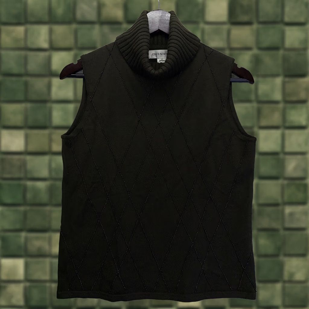 Jones New York Jones New York 100% Merino Wool Beaded Cowl Neck Sweater Tank-4648 Z Size M / US 6-8 / IT 42-44 - 1 Thumbnail