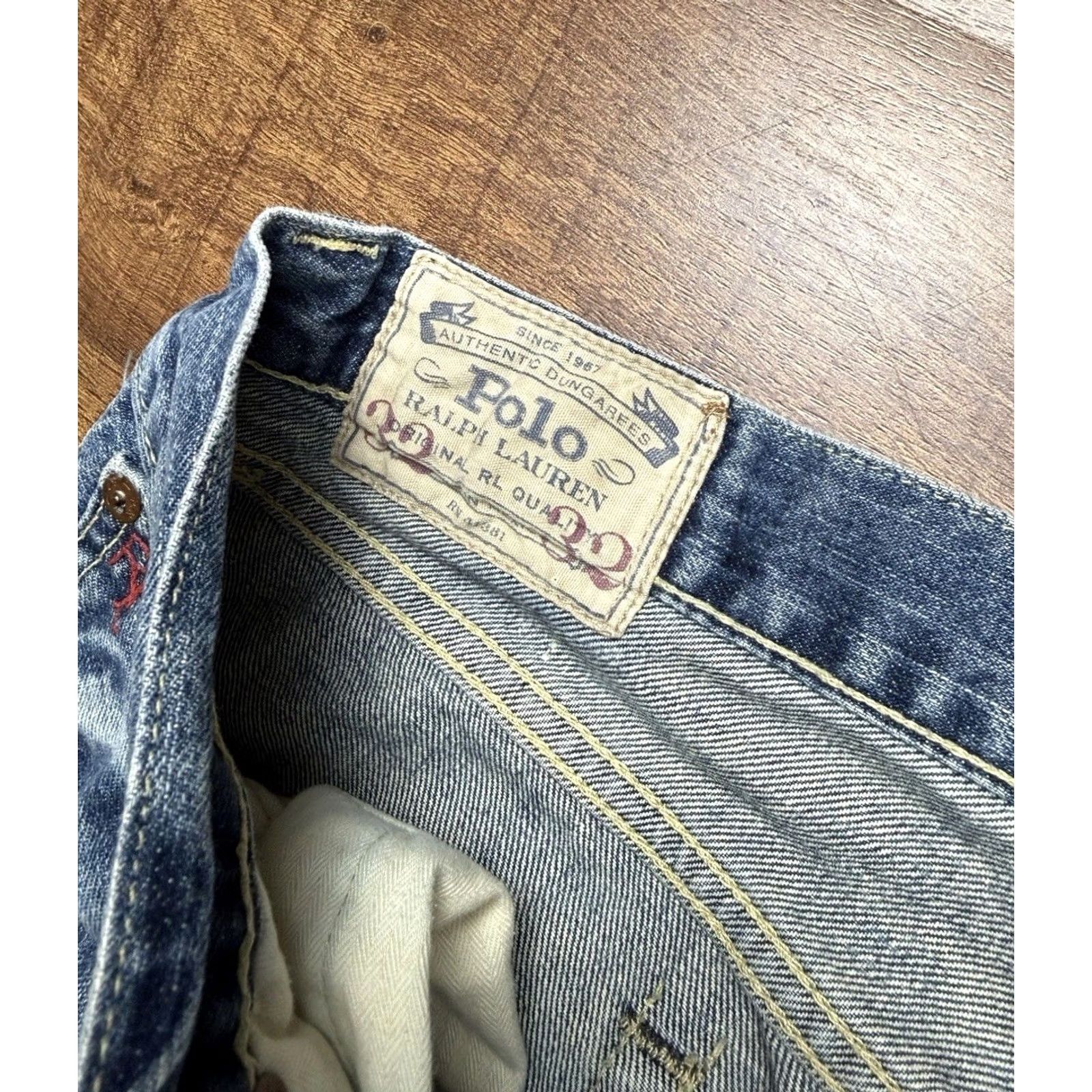 Polo Ralph Lauren Polo Ralph Lauren Jeans Mens Blue Varick Slim Straight Selvedge Denim 32X32 DP9 Size US XS / EU 42 / 0 - 7 Thumbnail