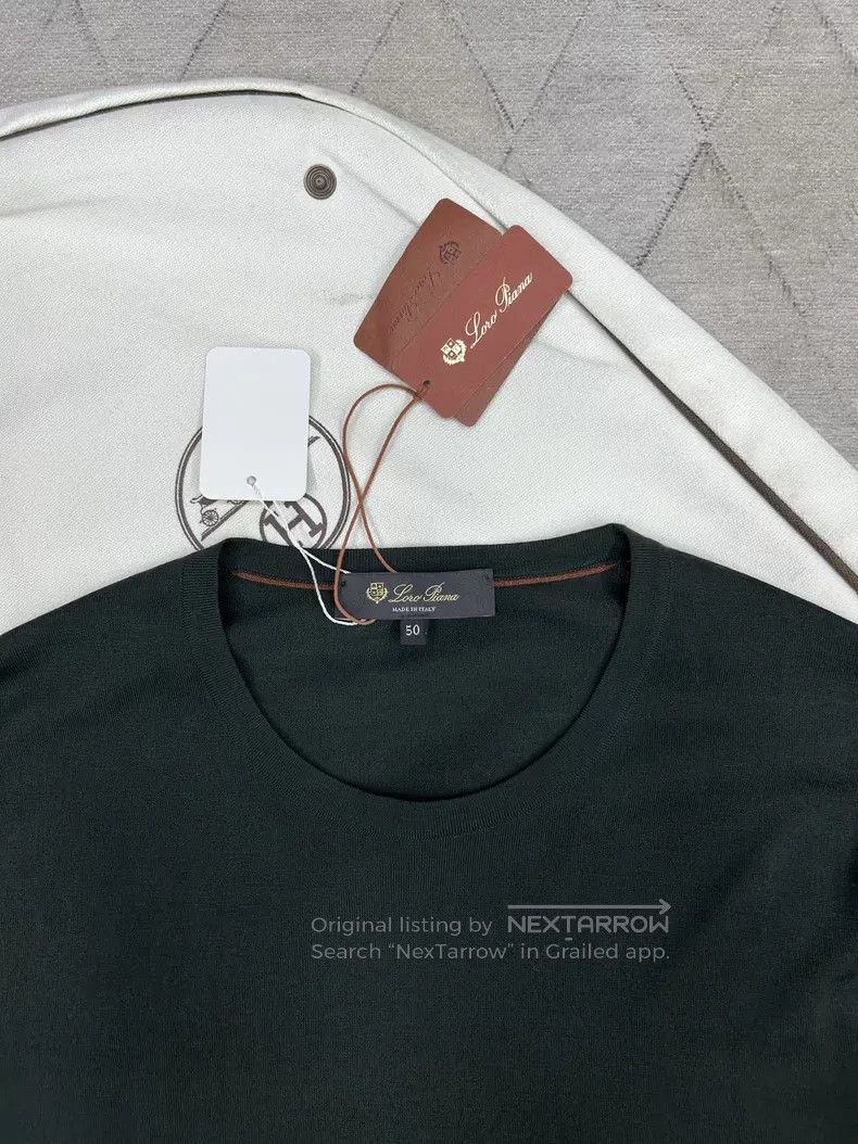 Loro Piana Loro Piana Dark night green knitted sweater, 100% fine woo Size US M / EU 48-50 / 2 - 2 Thumbnail