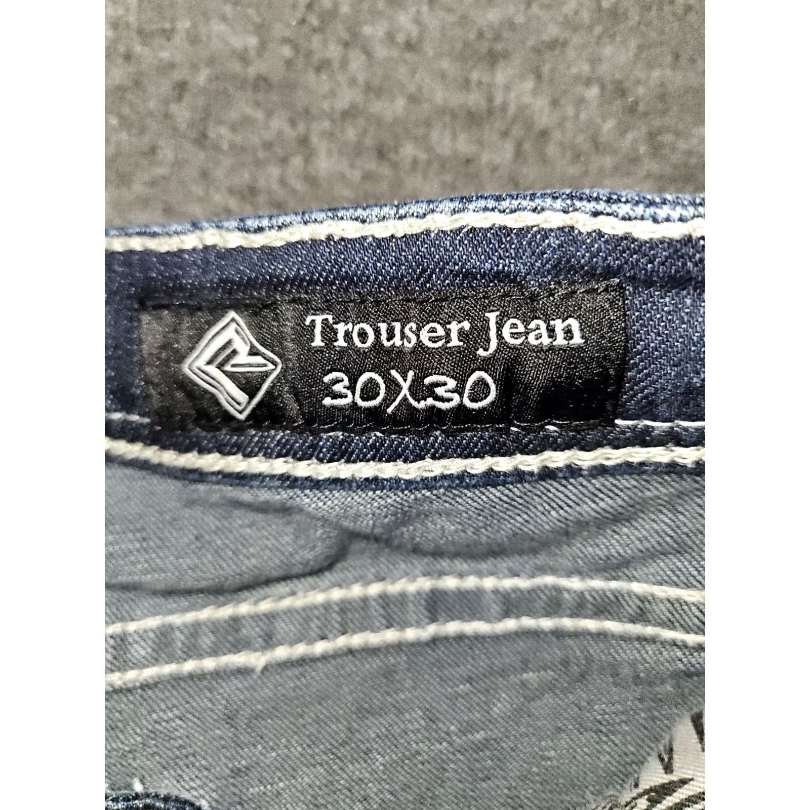 Vintage Rock & Roll Cowgirl Jeans Bootcut Women 30x30 Blue Denim Logo Embroidered Western Preppy Low Rise Skinny? Regular Size 30" / US 8 / IT 44 - 3 Thumbnail