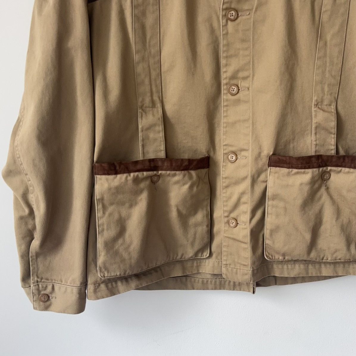 Polo Ralph Lauren Vintage Hunting Shooting Jacket Suede Leather Patch Gun Size US L / EU 52-54 / 3 - 8 Thumbnail