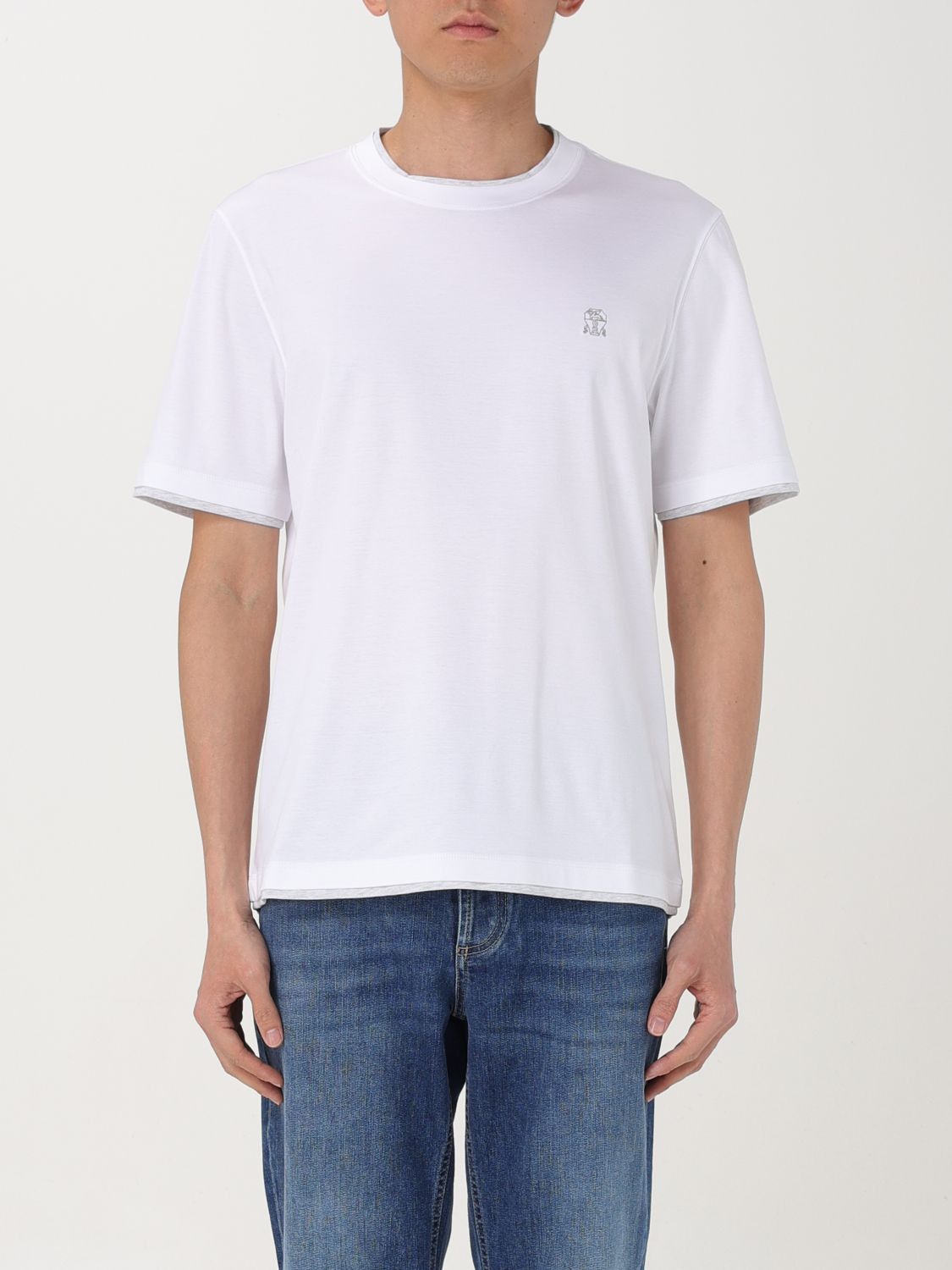 image of Brunello Cucinelli T-Shirt Men White (Size XL)